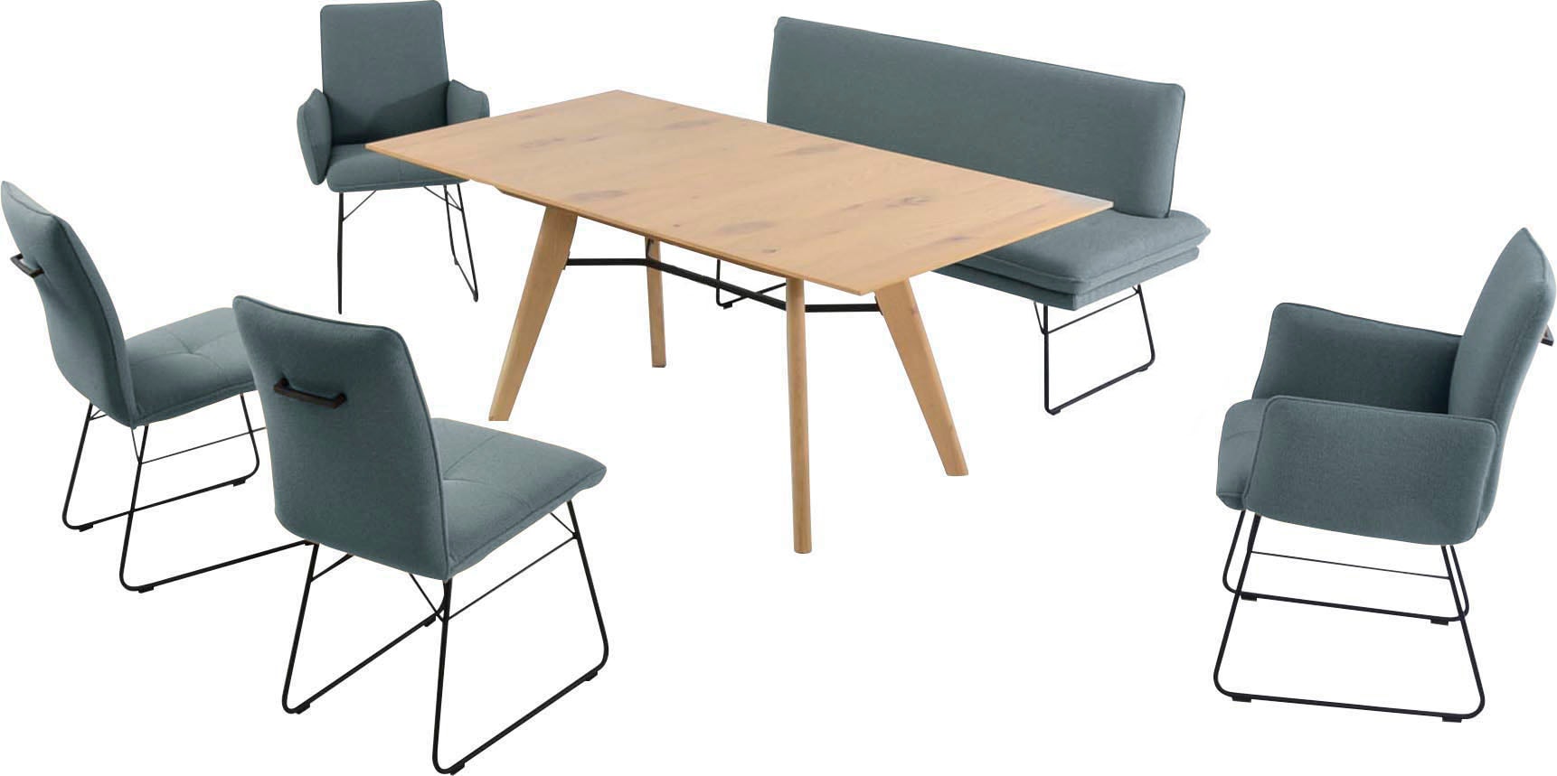 K+W Komfort & Wohnen Essgruppe "Giacomo IV" 6 Stk. tlg. Polsterbank in 2 Gr günstig online kaufen