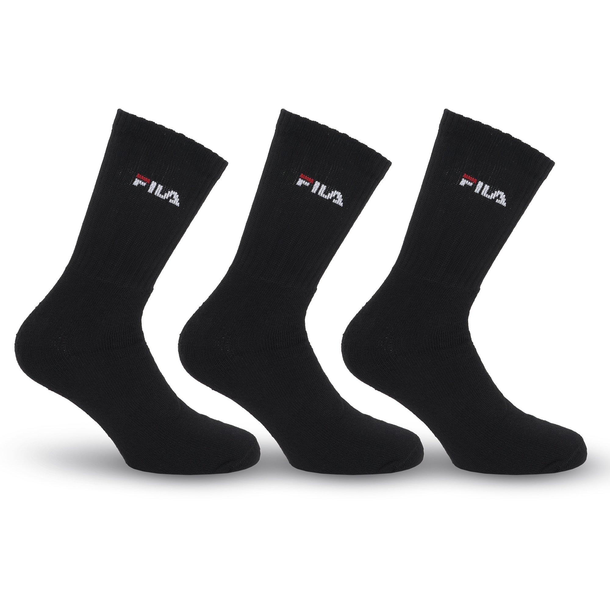 Fila Tennissocken "UNISEX CREW TENNIS FULL TERRY SOCKS" 3 Paar tlg. mit dezentem Logoschriftzug