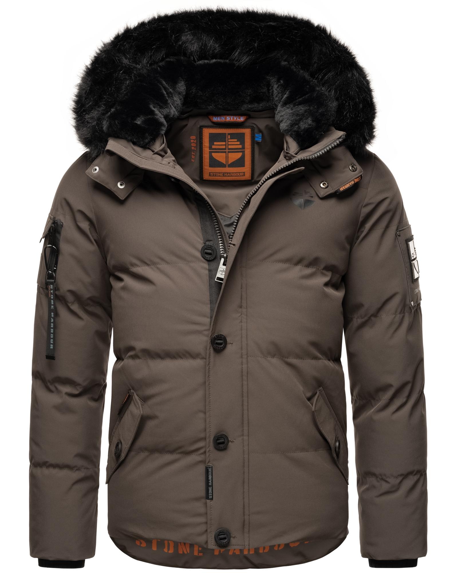 Stone Harbour Winterjacke »Halvaar«, mit Kapuze, stylischer Winterparka mit abnehmbarer Kapuze