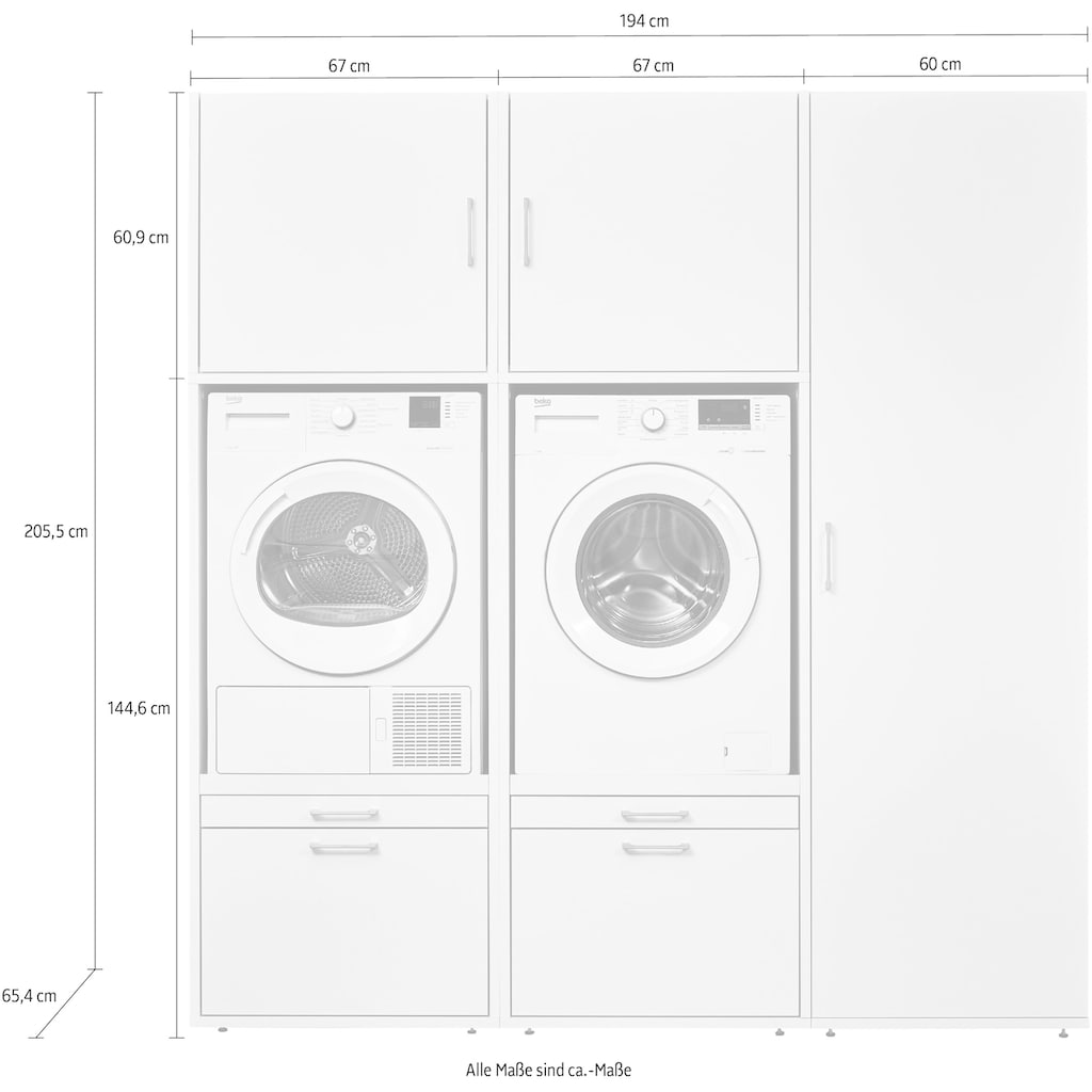 WASHTOWER Schrank-Set »18«, (5 St.)