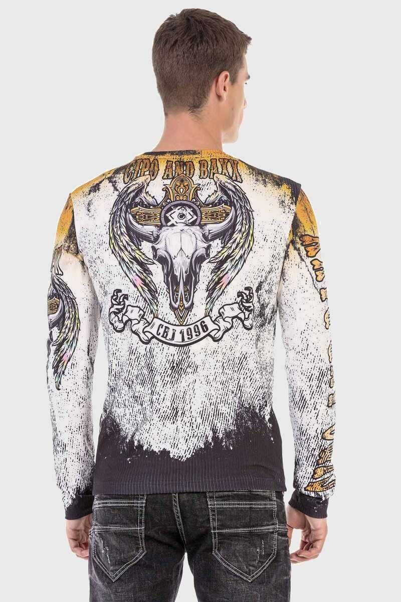 Cipo & Baxx T-Shirt »Sweatshirts«, mit Allover-Print