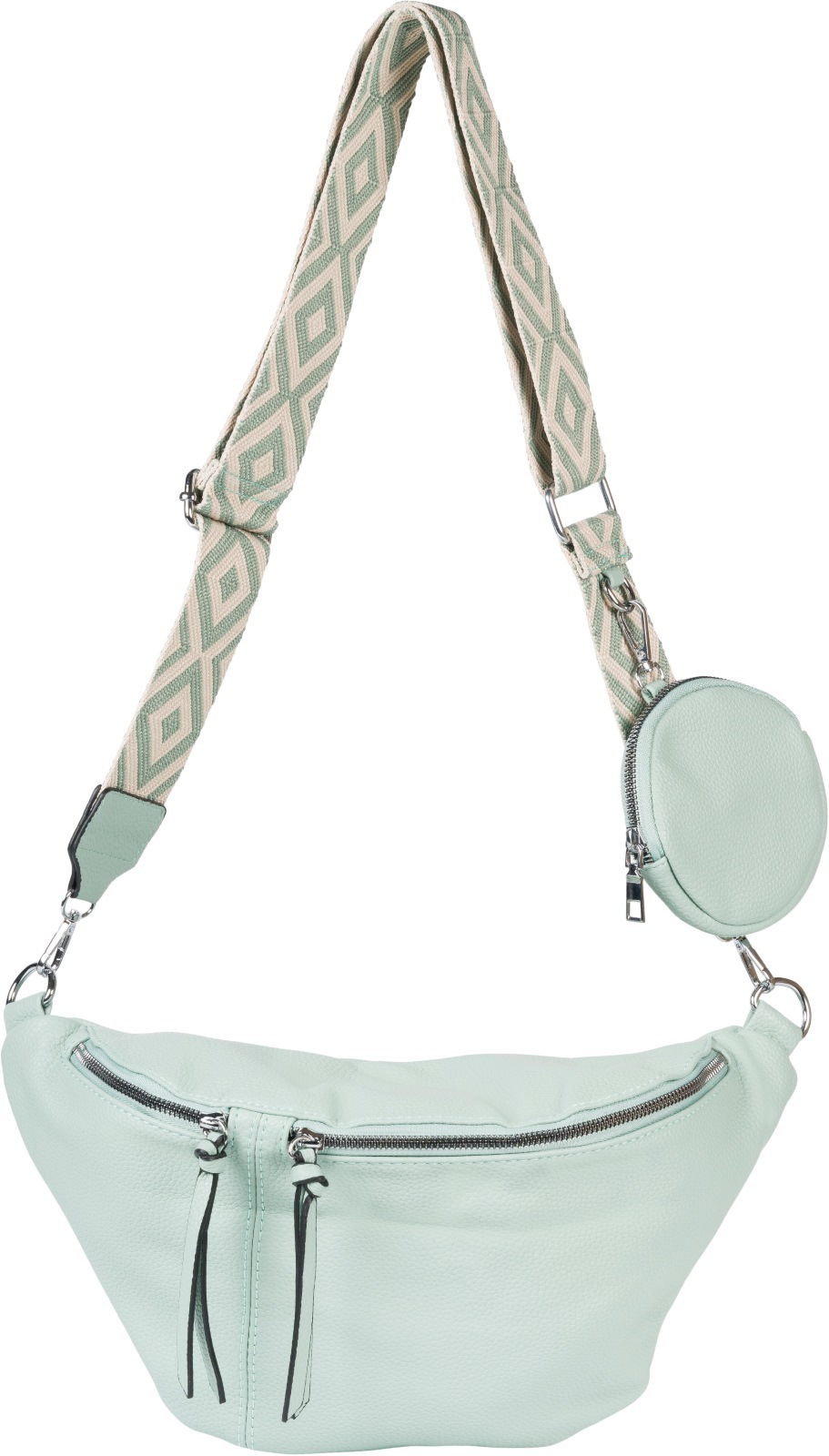 styleBREAKER Umhängetasche "Halbmond Crossbody Bag Set 3-Teilig"