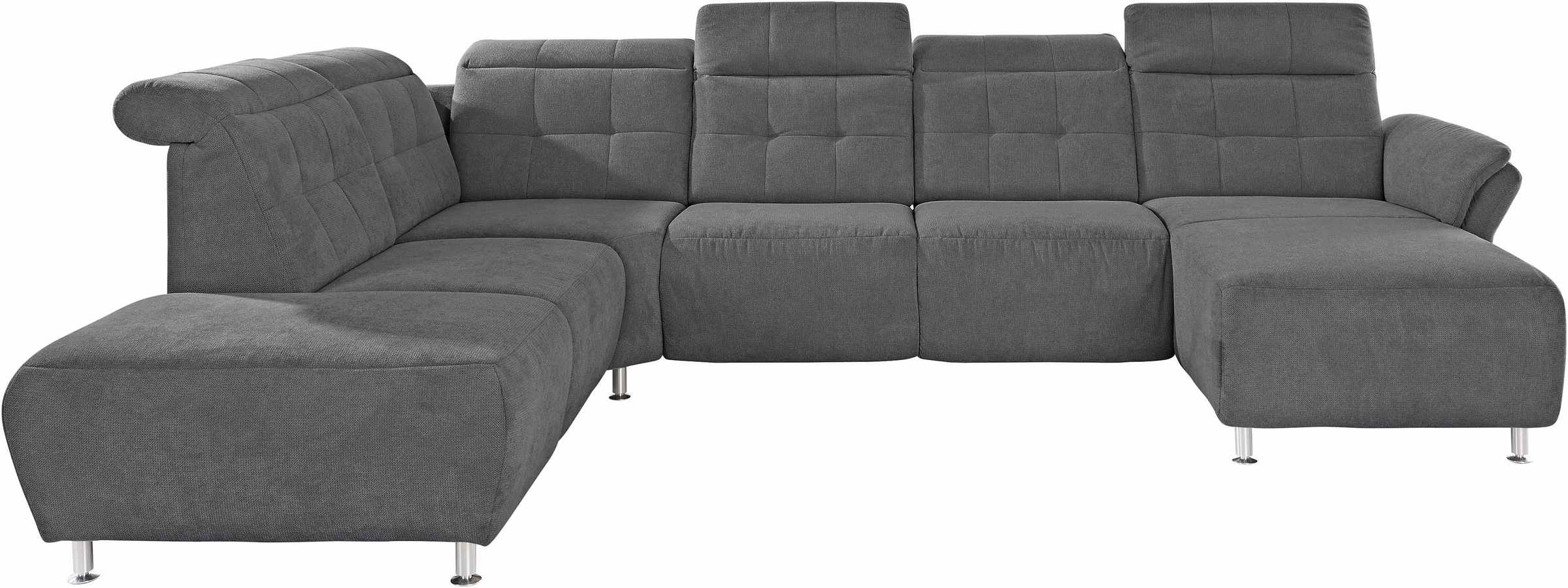 Places of Style Wohnlandschaft »Manhattan U-Form«, 2 Sitze mit elektrischer Relaxfunktion, verstellbare Armlehnen