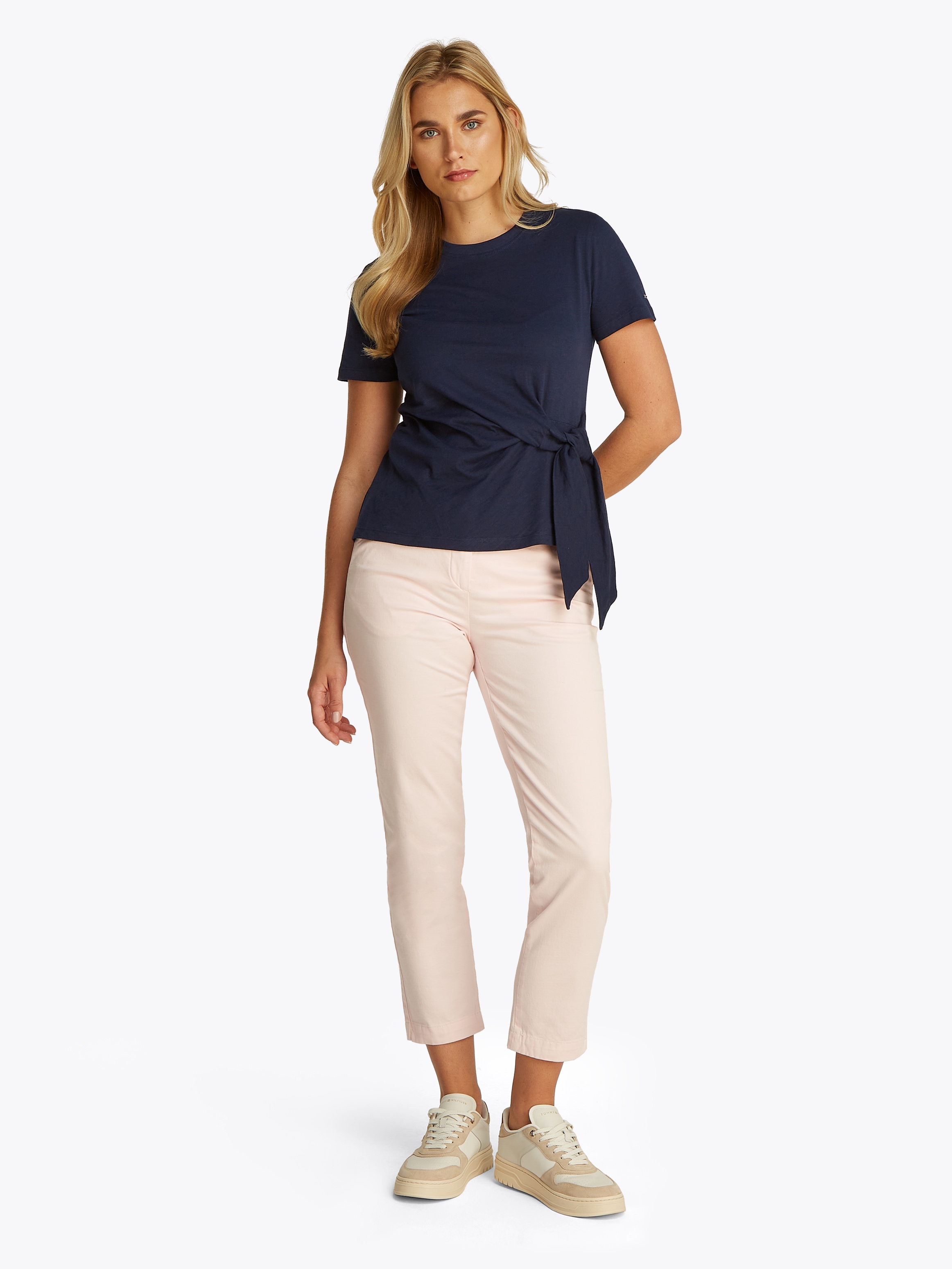 Tommy Hilfiger T-Shirt »KNOT BOAT-NK SS TEE«, in asymmetrischer Form