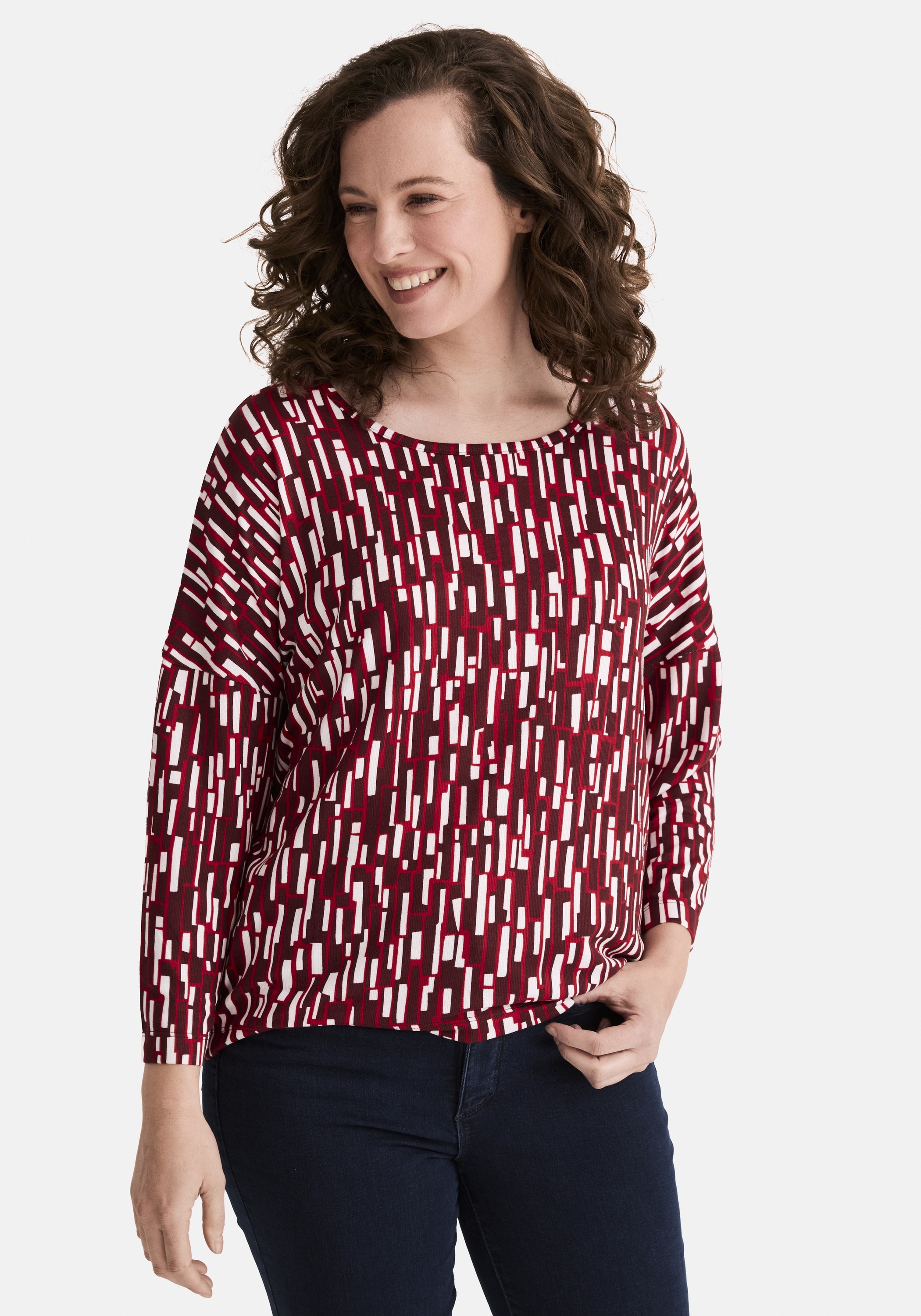 STOOKER WOMEN "CARLY T-Shirt 3/4-Arm" Loose Fit Shirt Rundhals 3/4 Arm für Damen