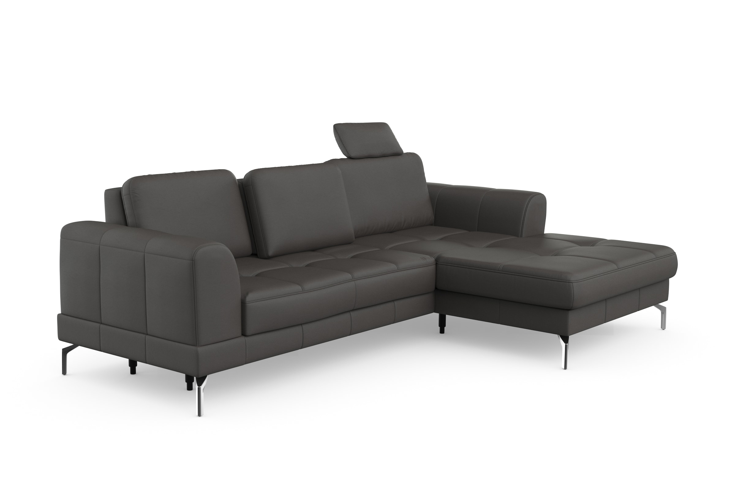 sit&more Ecksofa »Bendigo L-Form«, inklusive Sitztiefenverstellung, Bodenfreiheit 15 cm, 2 Fußfarben