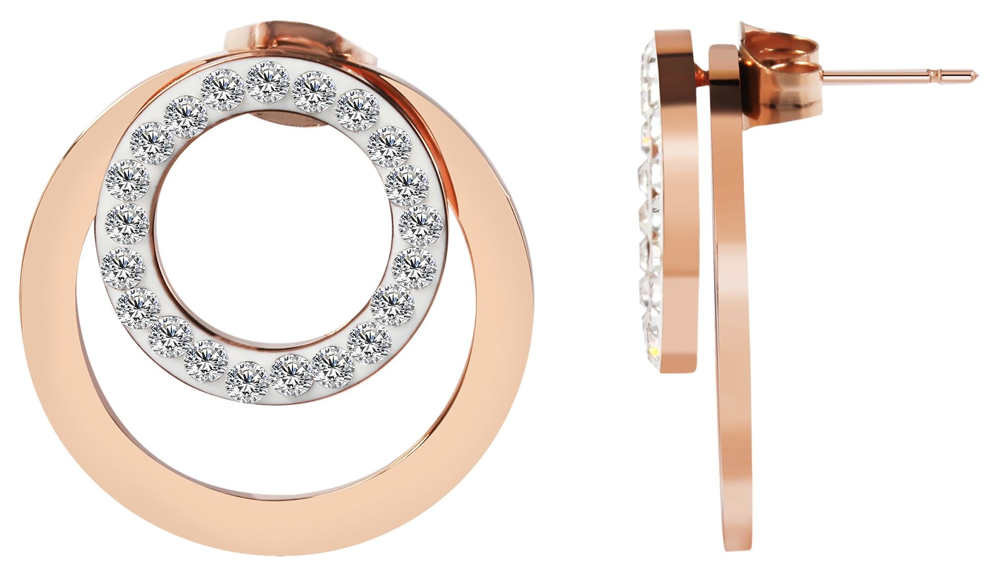 Adelia´s Paar Ohrhänger "Damen Ohrringe – Ohrstecker aus Edelstahl mit Stra günstig online kaufen