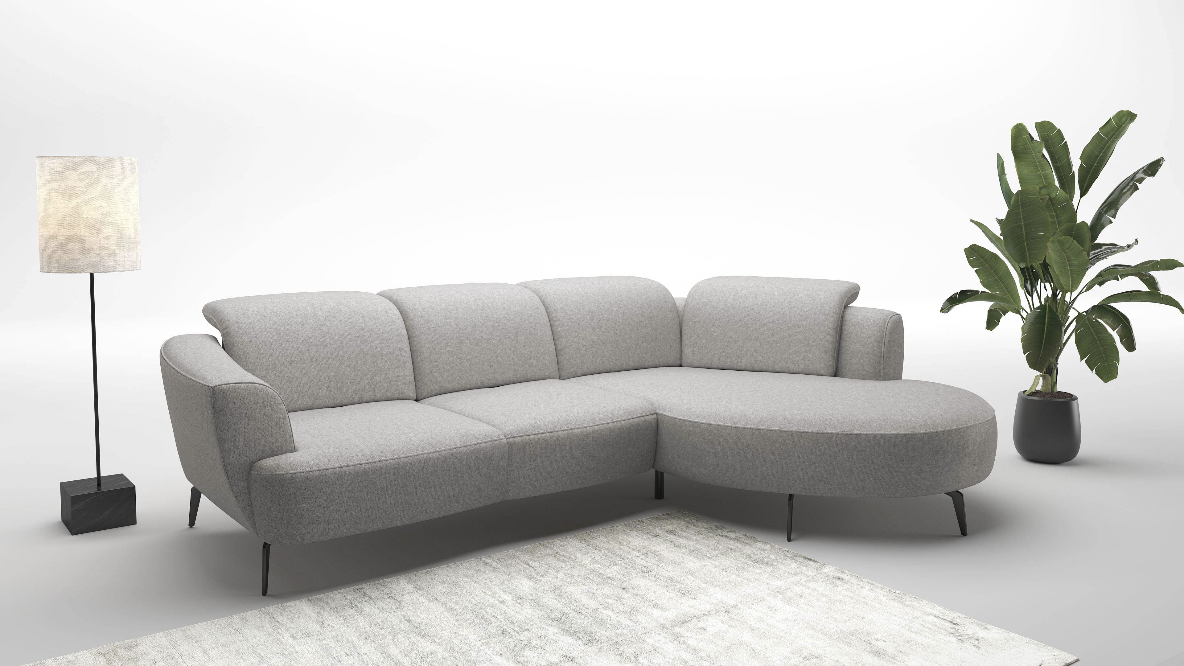 sit&more Ecksofa "Zoe" ink.Sitztiefenverstellung, wahlweise mit Kopfteilverstellung