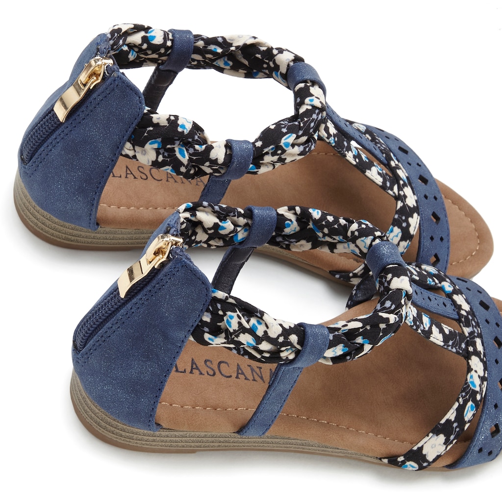 LASCANA Sandale, Sandalette, Sommerschuh mit Riemchen im Festival-Look VEGAN