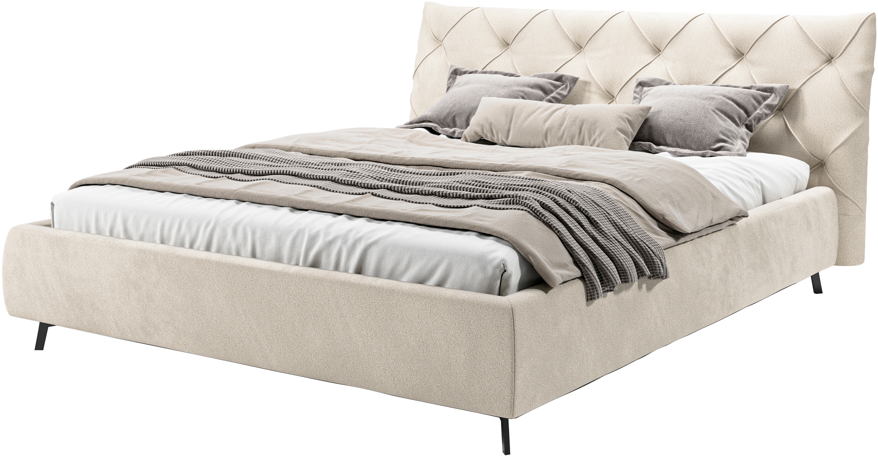 Home affaire "Elloree, in 4 Breiten bis 200cm, auch in Leder" Kopfteilhöhe 105 cm, belastbar bis 280 kg, auch in Überlänge 220cm