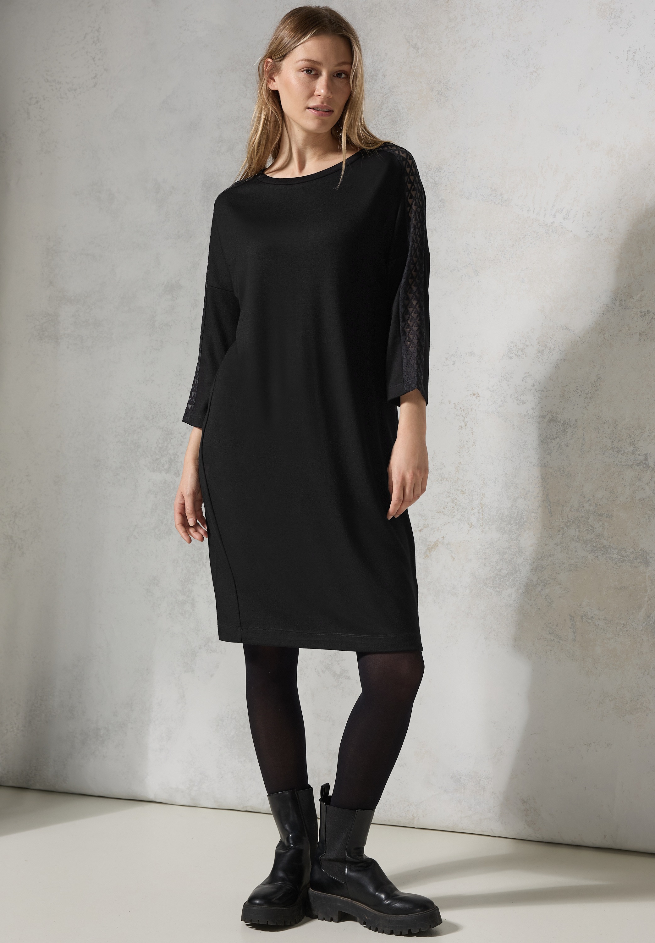 Cecil Jerseykleid Ohne Taschen knielang günstig online kaufen