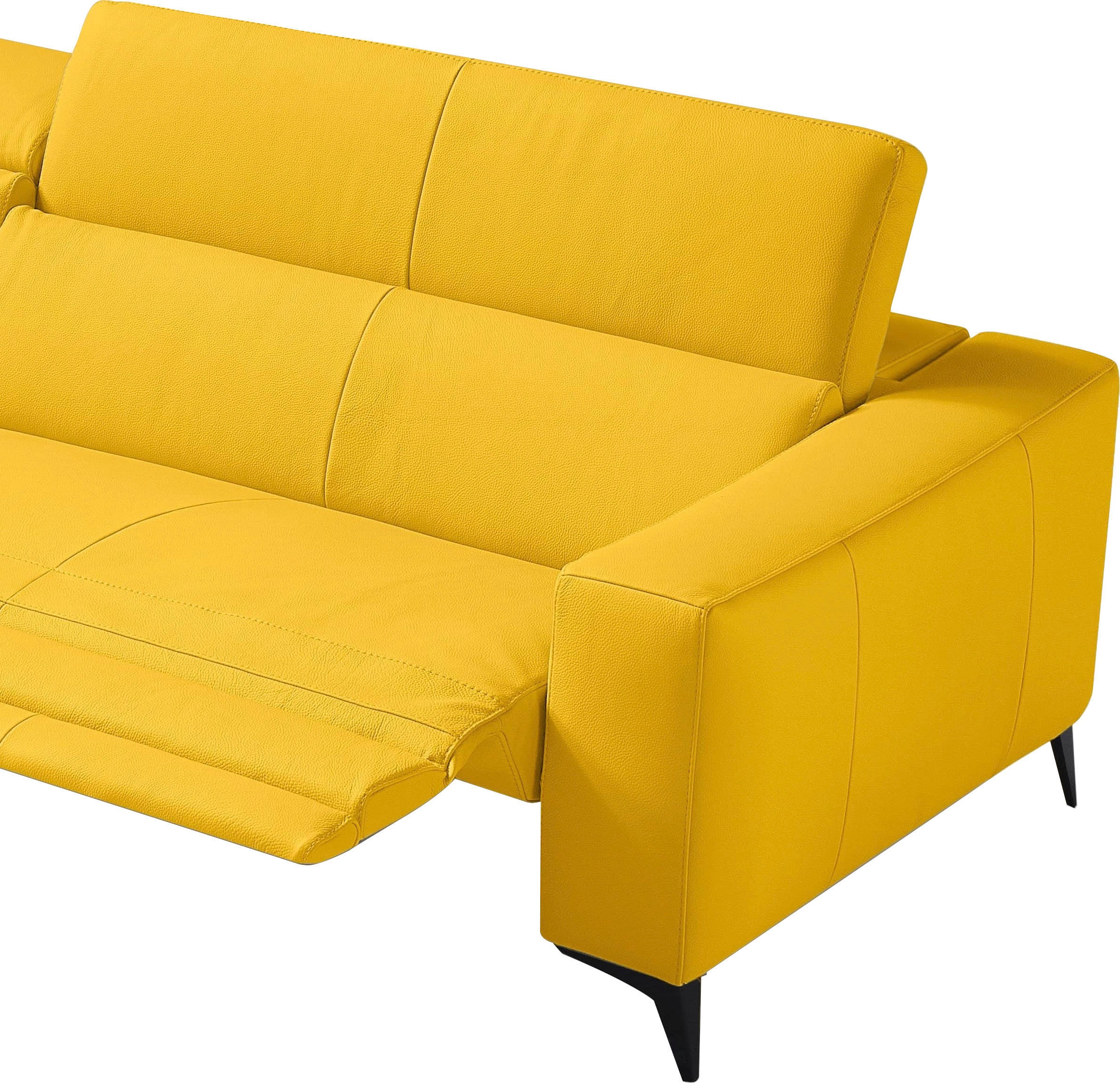Egoitaliano Ecksofa »Edith, Designsofa mit hohem Sitzkomfort, L-Form«, inkl. elektrischer Relaxfunktion und manuell verstellbaren Kopfteilen