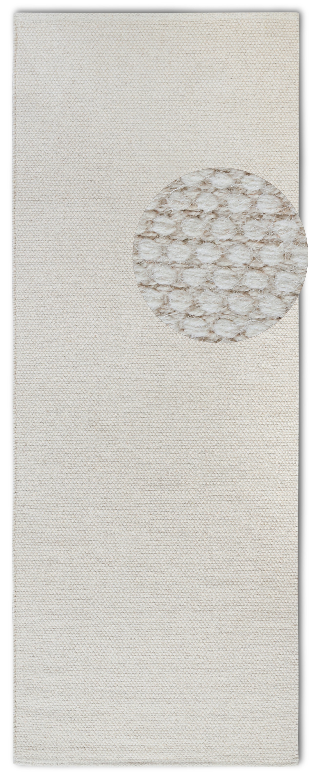 ELLE DECORATION Wollteppich »Pradesh«, rechteckig, 10 mm Höhe, Handgewebt, Wolle, Natur, Läufer, Wohnzimmer, Schlafzimmer, Skandi