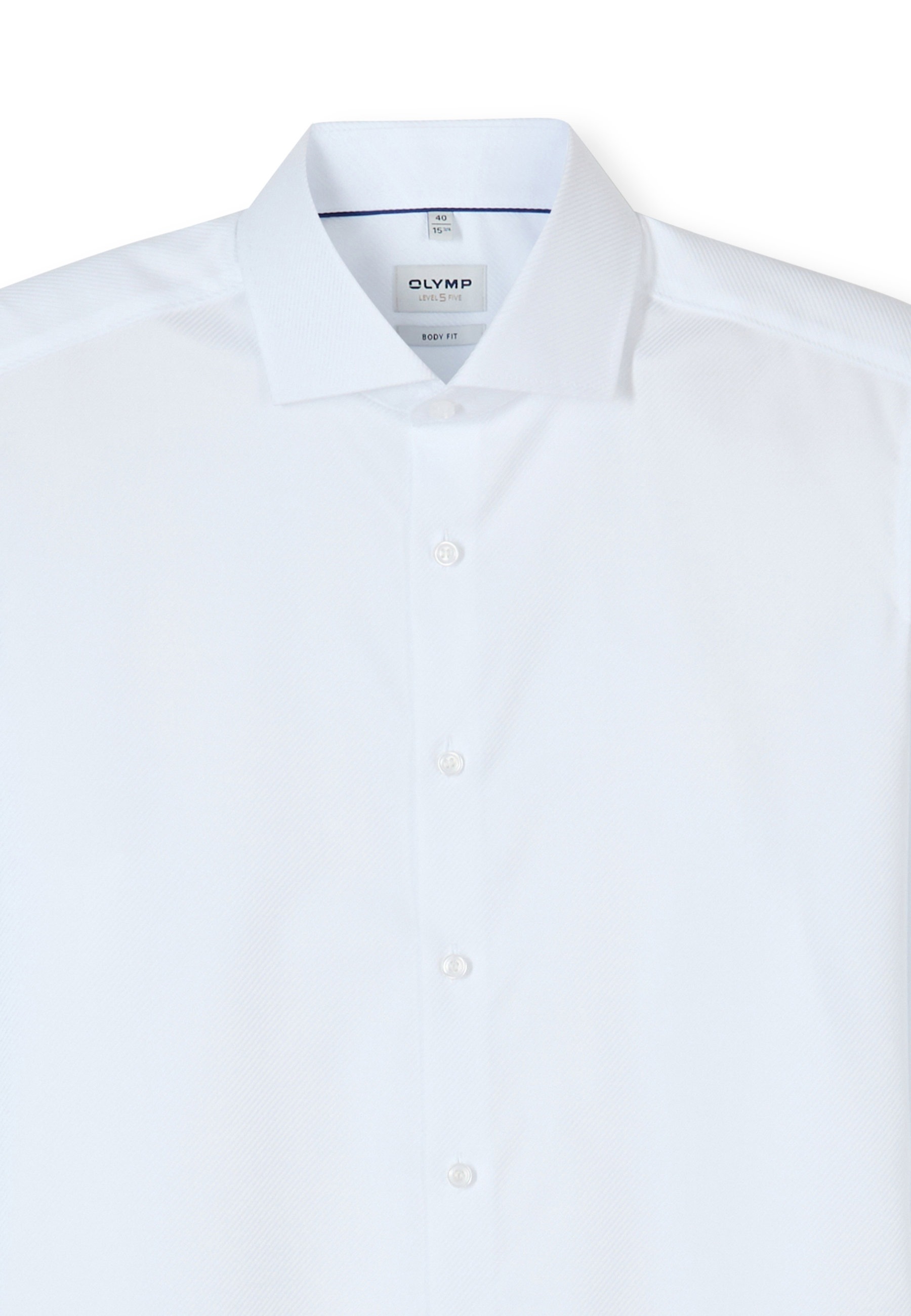 OLYMP Level Five Body Fit Royal Kent Long Sleeve Shirt White 40 10