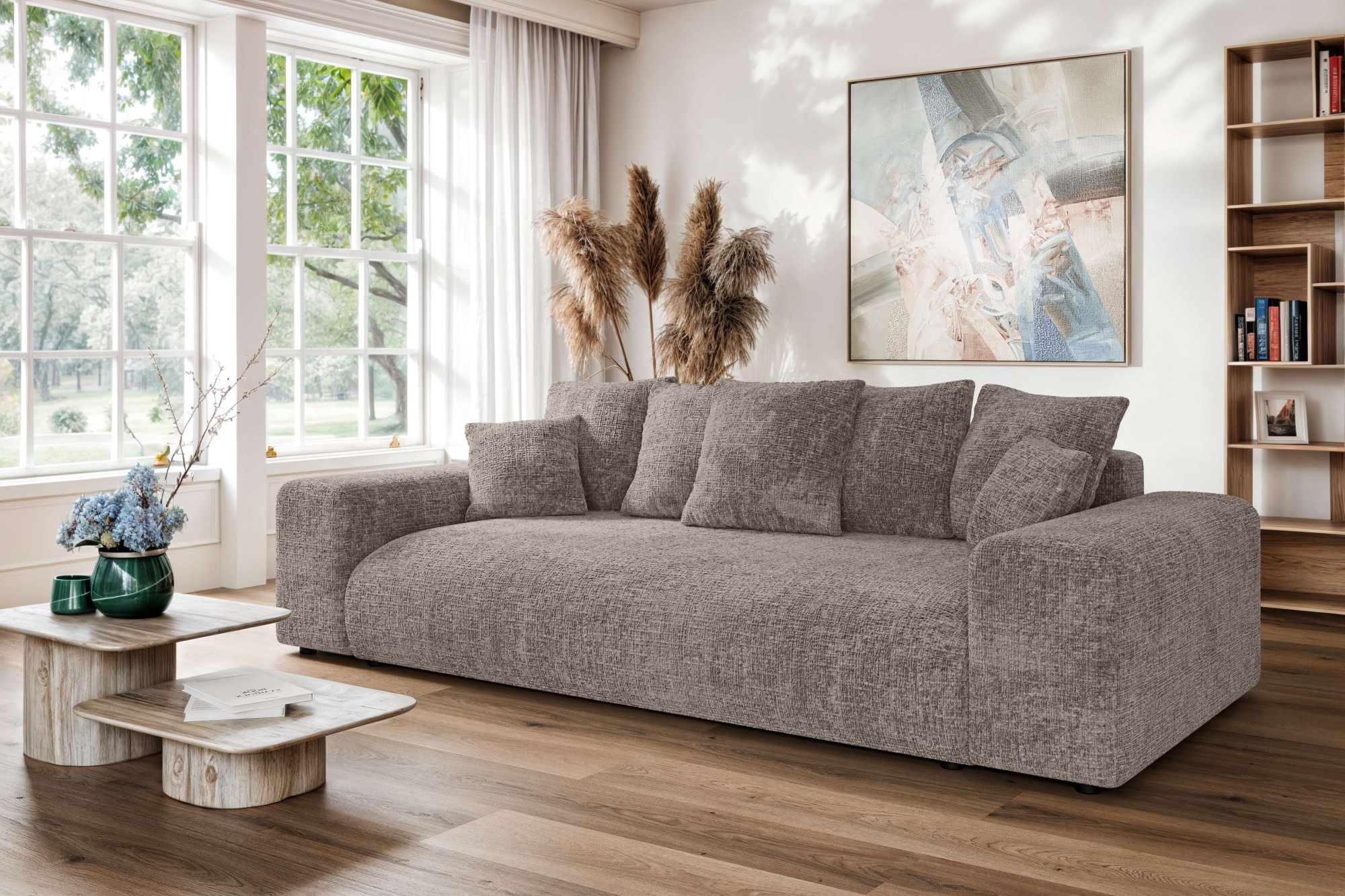 Home affaire Big-Sofa "LAKESIDE 3-Sitzer Schlafsofa mit Bettkasten, Breite günstig online kaufen