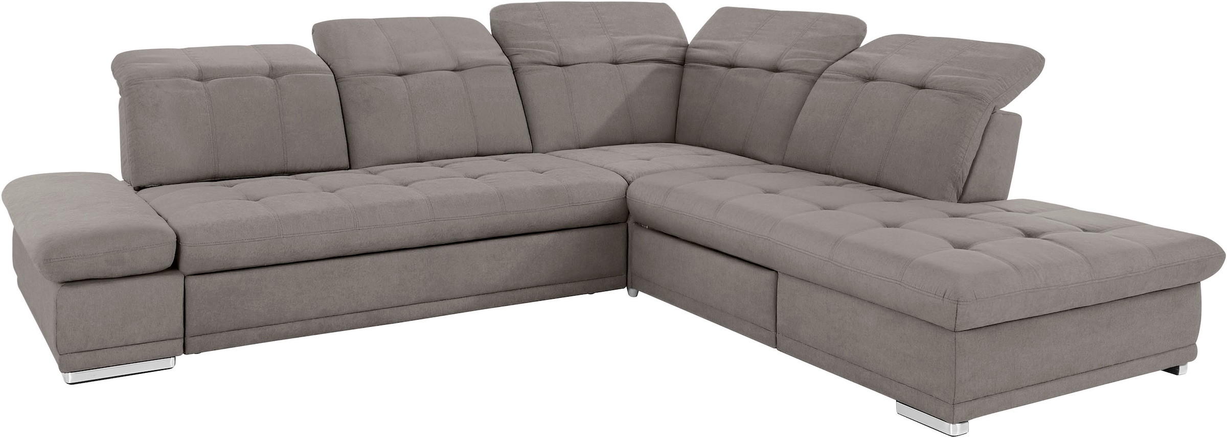 COTTA Ecksofa »Holiday L-Form mit Sitztiefen-, Armteil- und Kopfteilverstellung«, wahlweise mit Bettfunktion & Bettkasten