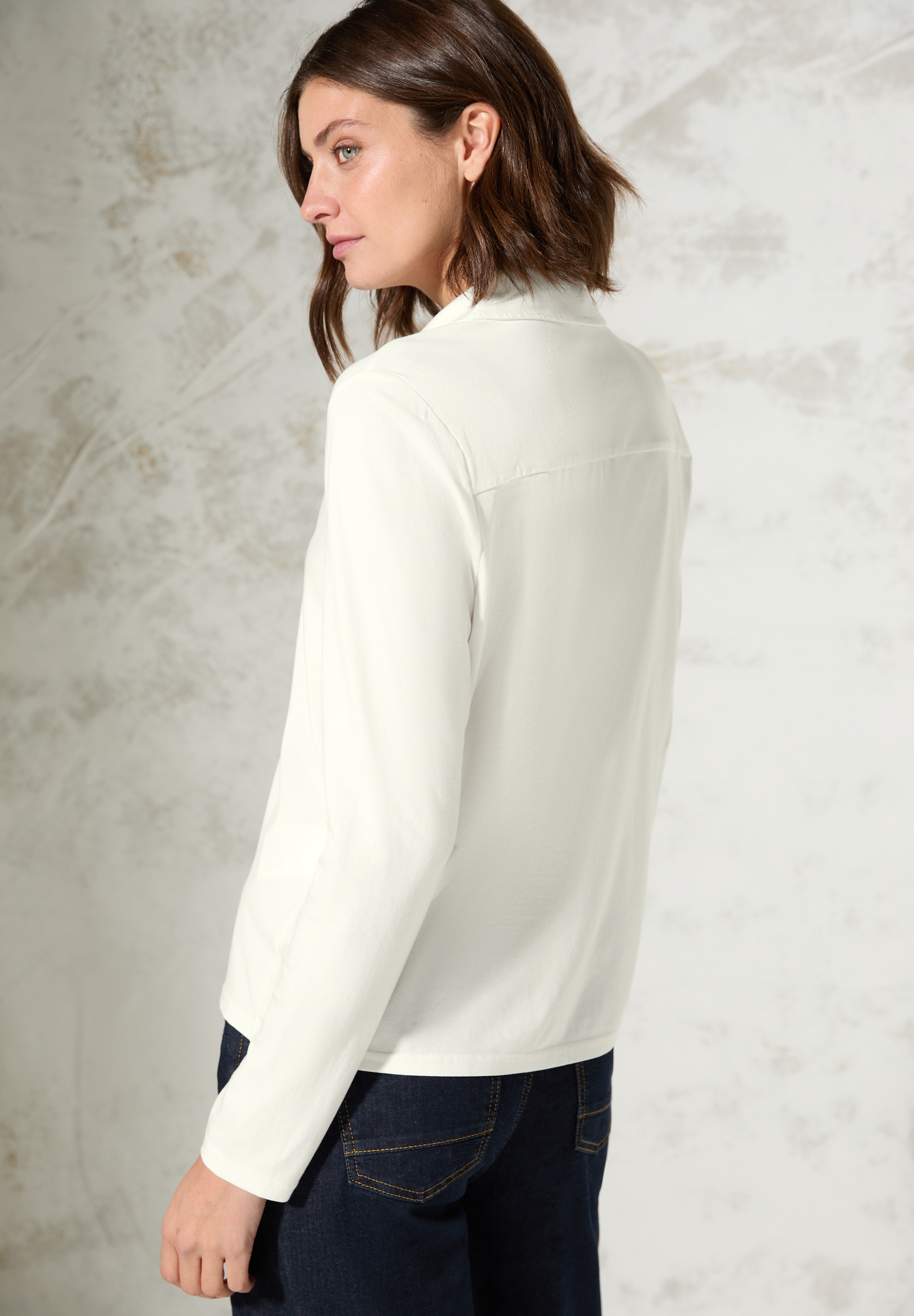 Cecil Langarmshirt, aus Baumwolle mit Stretchante