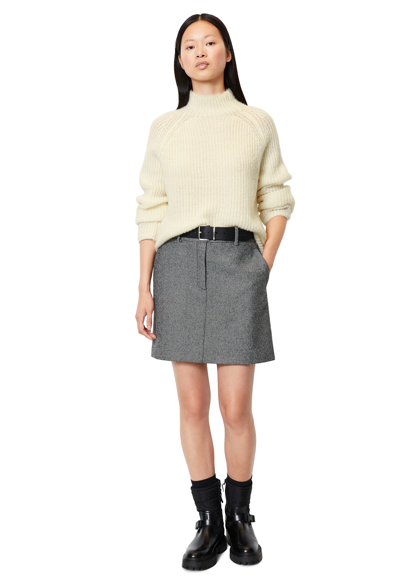 Marc O'Polo Strickpullover »aus flauschigem Schurwolle-Alpakawolle-Mix«