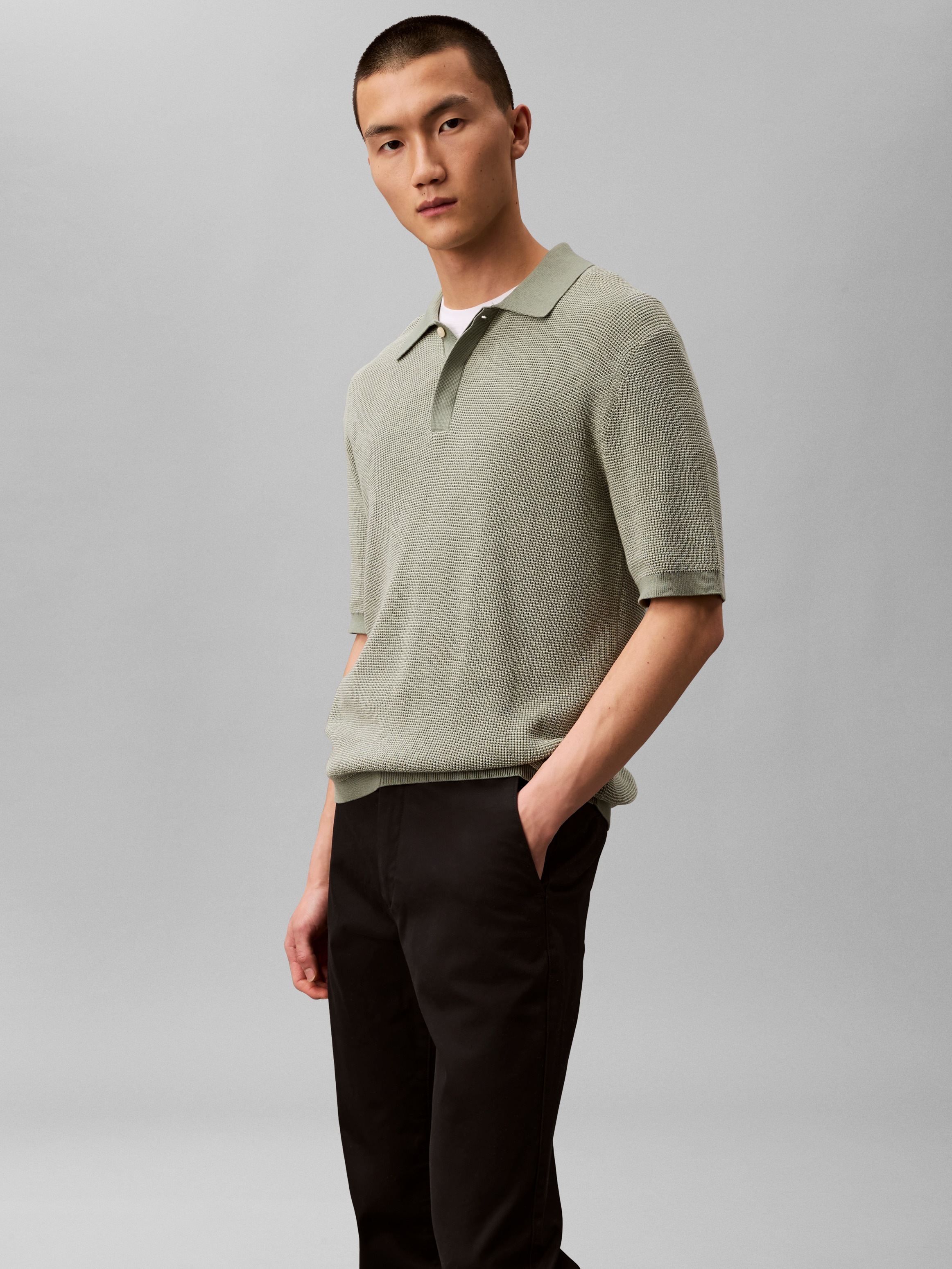Calvin Klein SLM CTTN STRTCH CHN Chino Pants Black 33 3