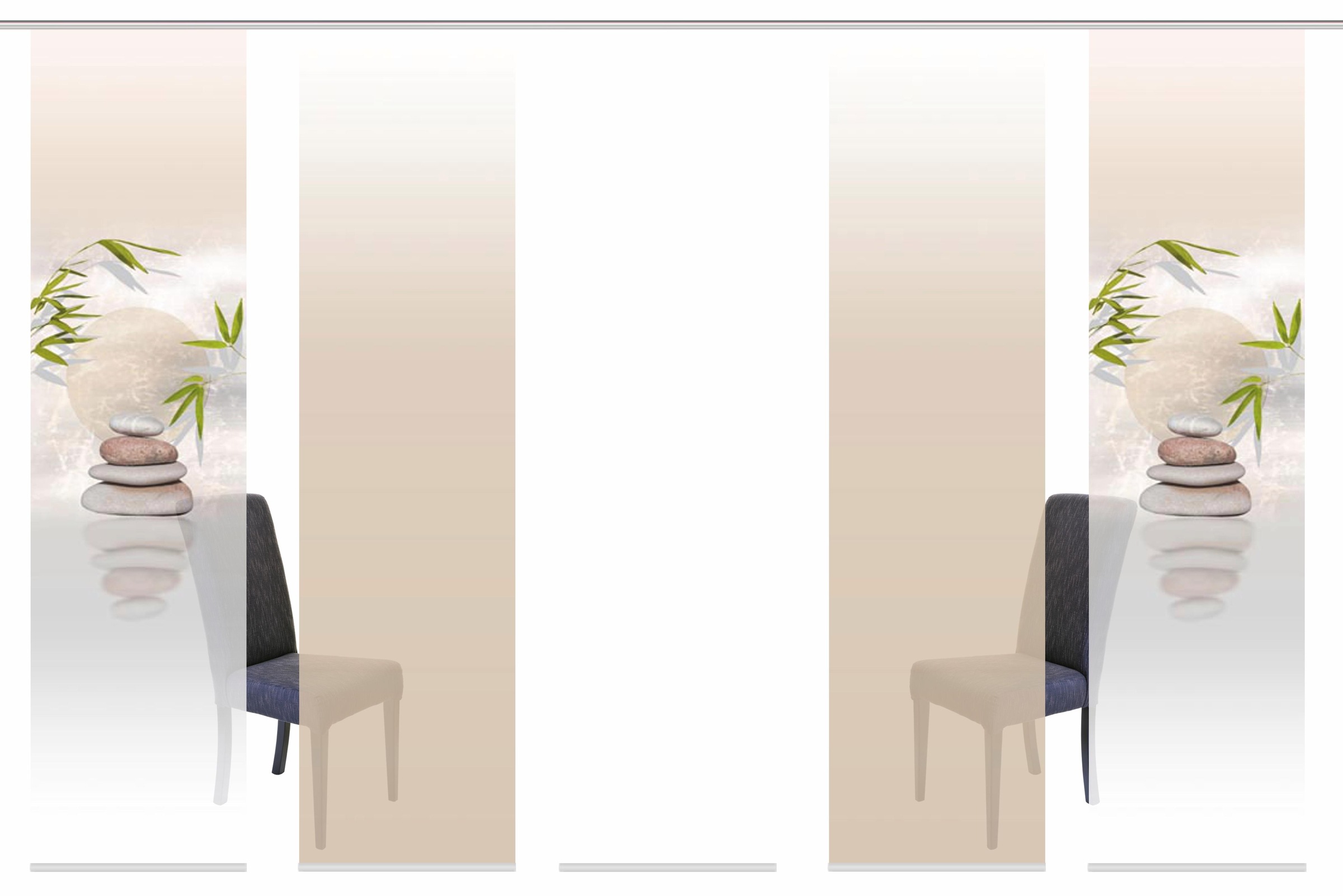 HOME WOHNIDEEN Schiebegardine "BUDA" Klettband 5 Stk. tlg. HxB: 245x60, ink günstig online kaufen