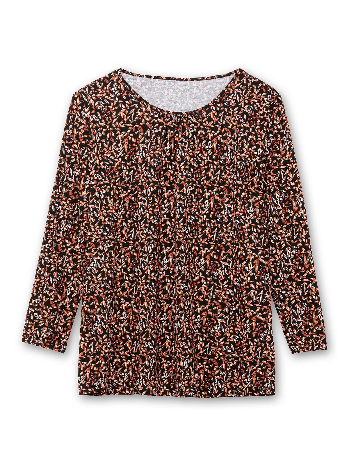 Sheego Langarmshirt »Große Größen«, aus Baumwolljersey mit Minimalprint