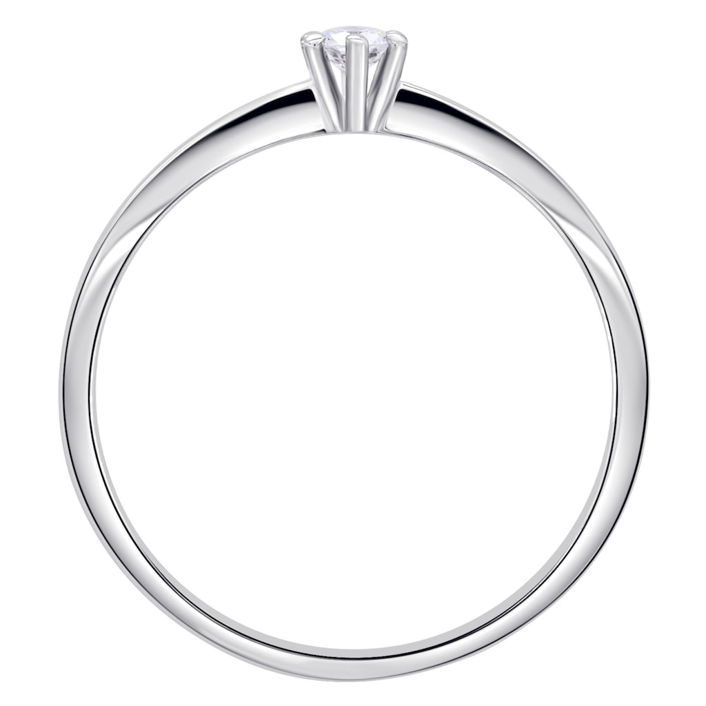 ONE ELEMENT Diamantring »0,08 ct Diamant Brillant Ring aus 585 Weißgold«