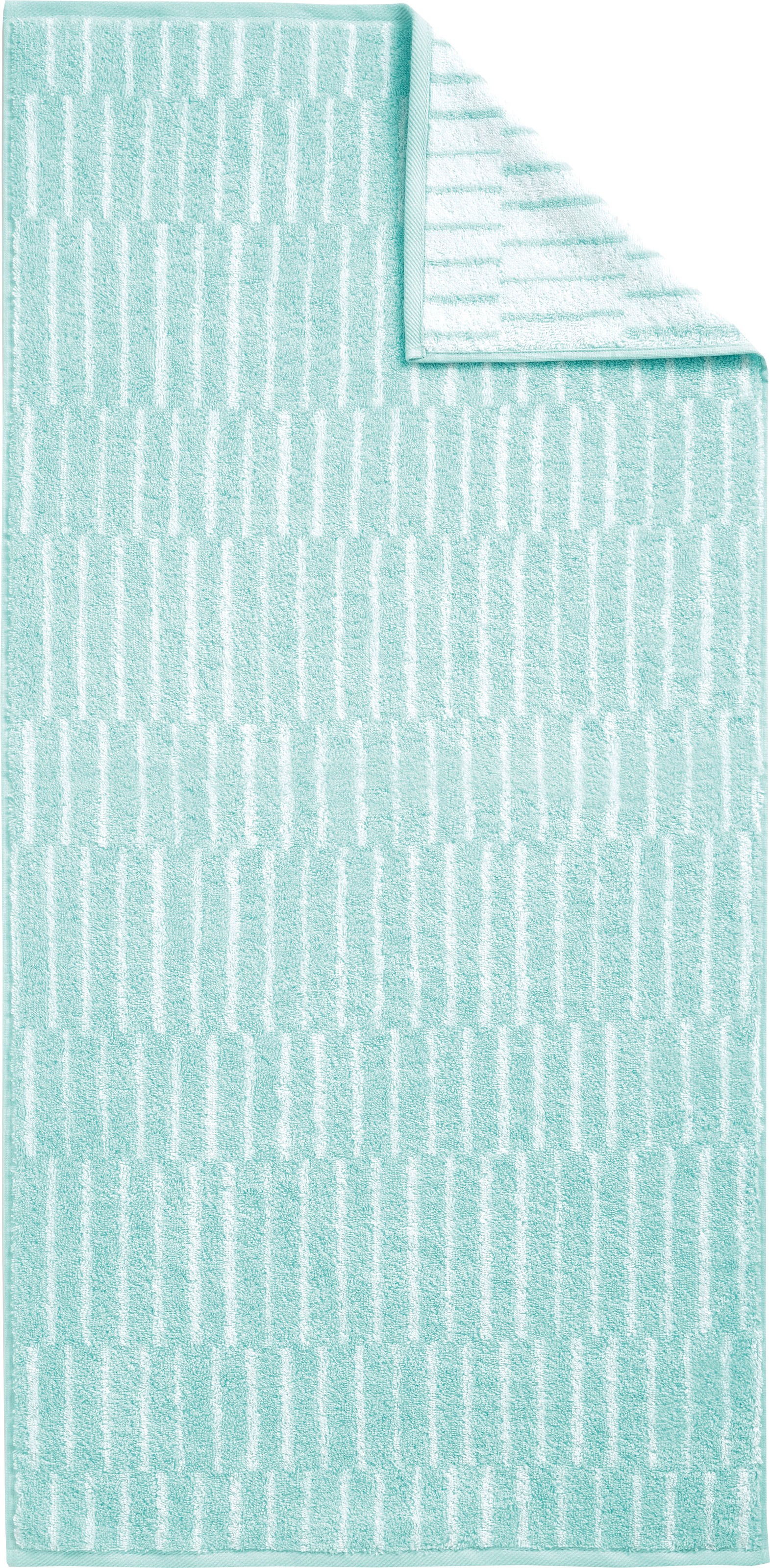 Dyckhoff Handtuch Set "Cool Mint Panels", (Set, 3 St., 2 Handtücher (50x100 cm)-1 Badetuch (70x140 cm), 2 Handtücher (50