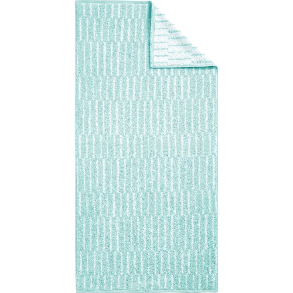 Dyckhoff Handtuch Set »Cool Mint Panels«, (Set, 3 St., 2 Handtücher (50x100 cm)-1 Badetuch (70x140 cm)