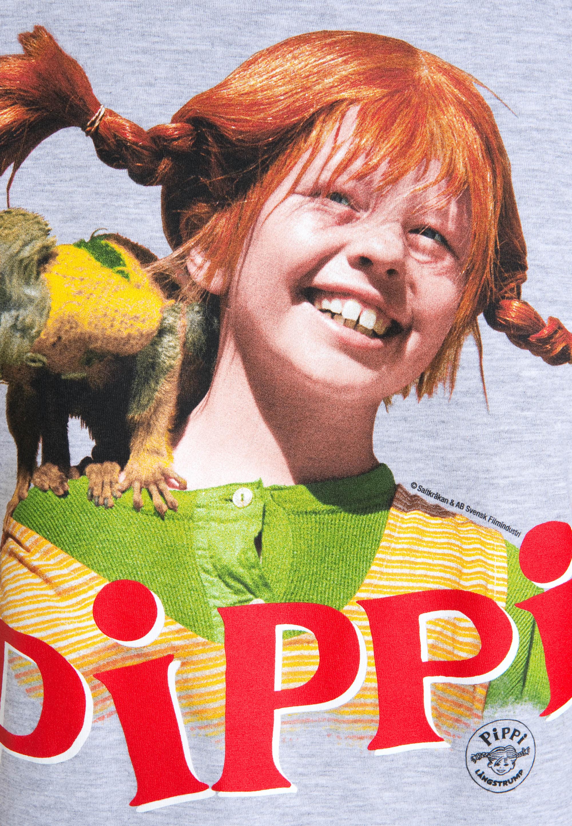 T-Shirt BAUR lizenziertem »Pippi Originaldesign Langstrumpf«, bestellen | LOGOSHIRT mit