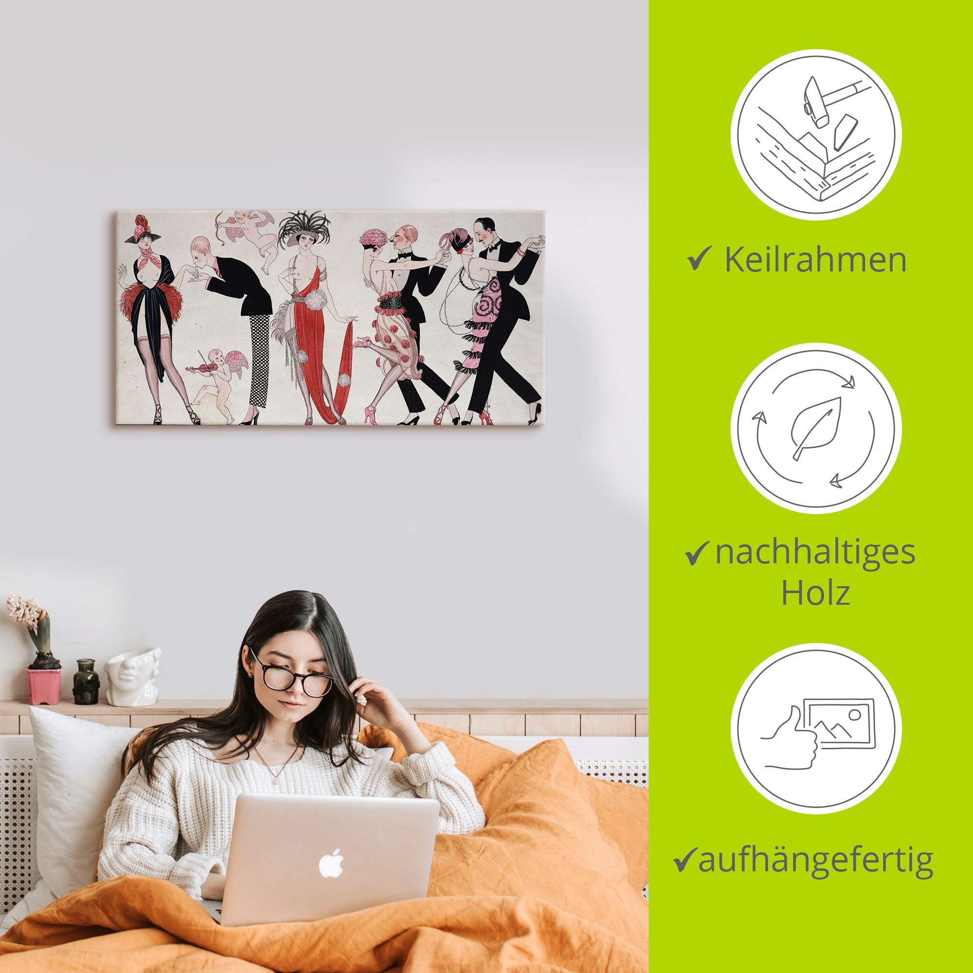 Artland Wandbild »Tango.«, Sport, (1 St.), als Leinwandbild, Poster in verschied. Größen