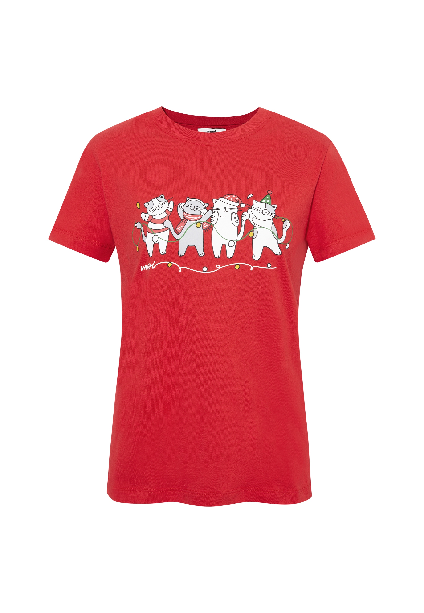 Mavi T-Shirt »DANCING CAT TEE«, T-Shirt X-Mas