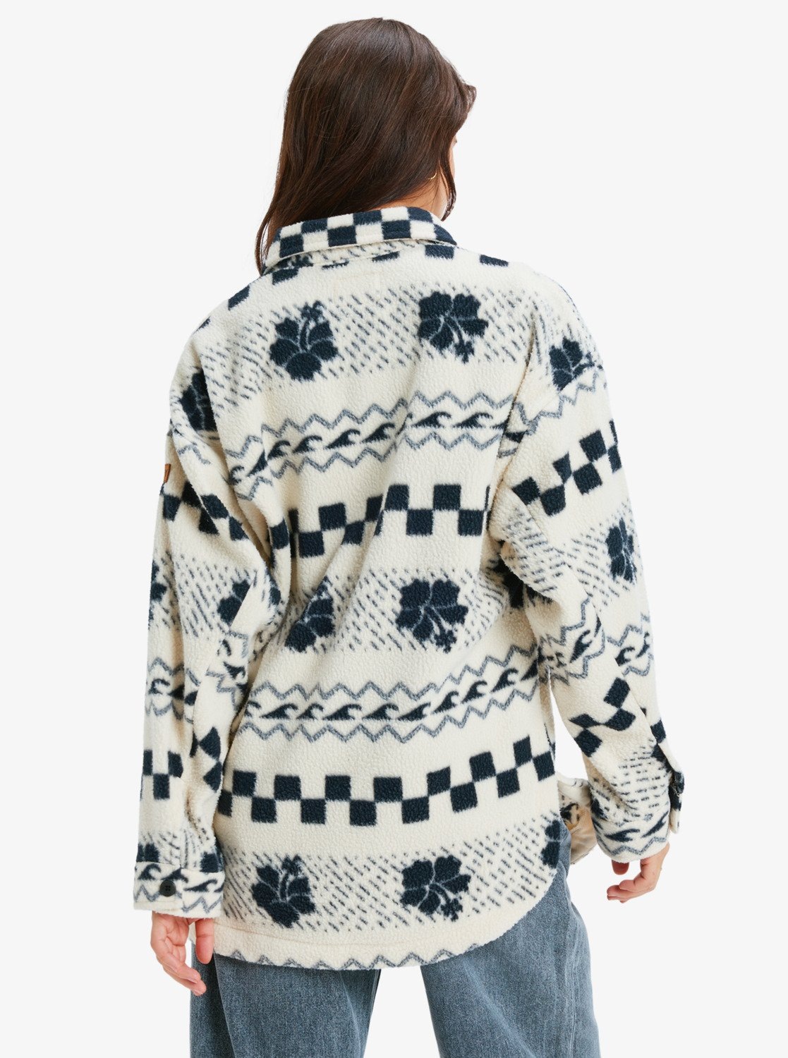 Thumbnail - Roxy Fleecejacke "MORNING CRUSH SHACKET" mit Kapuze, aus Polyester, sportlicher Stil