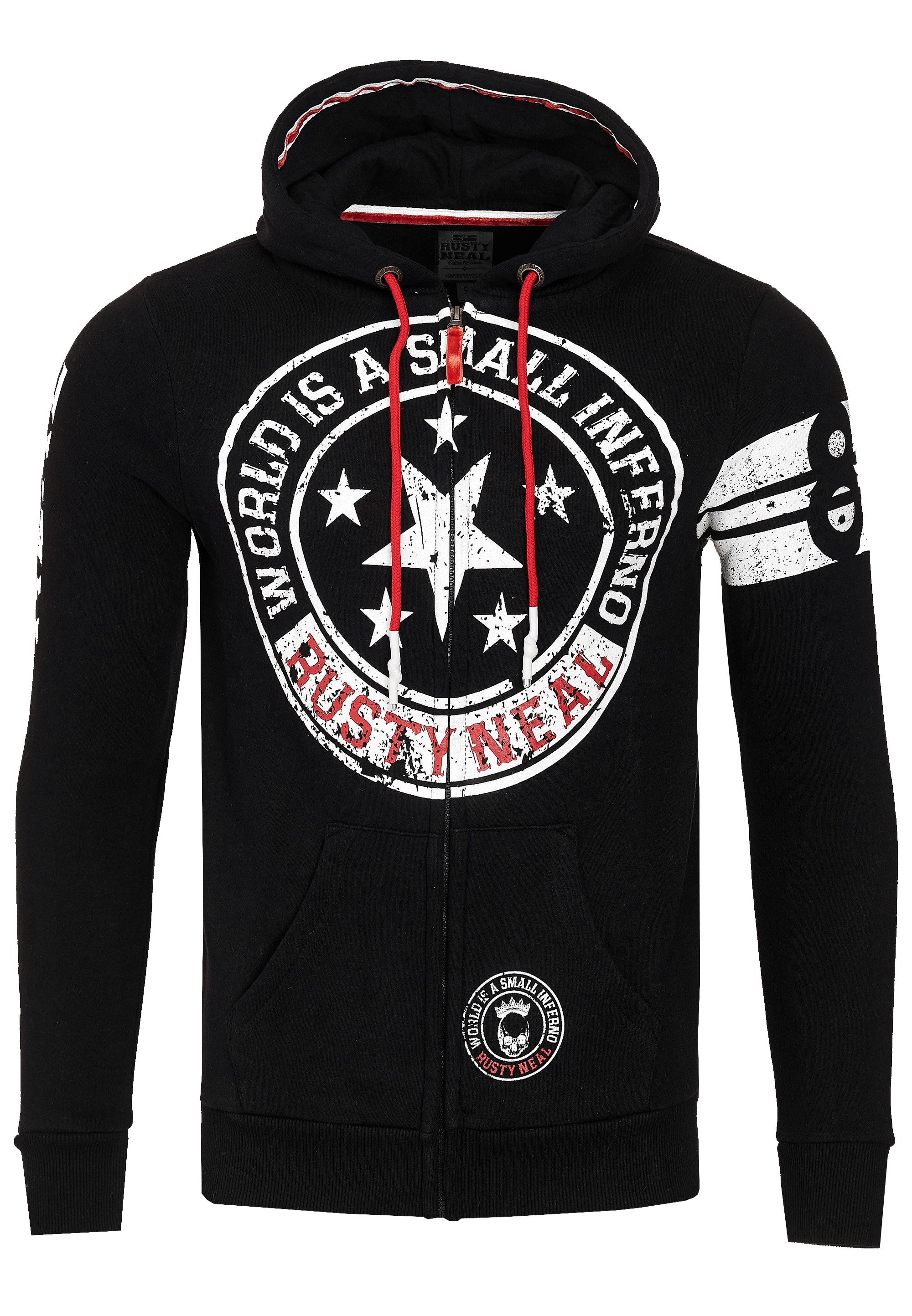 Rusty Neal Sweatjacke mit coolen Printmotiven