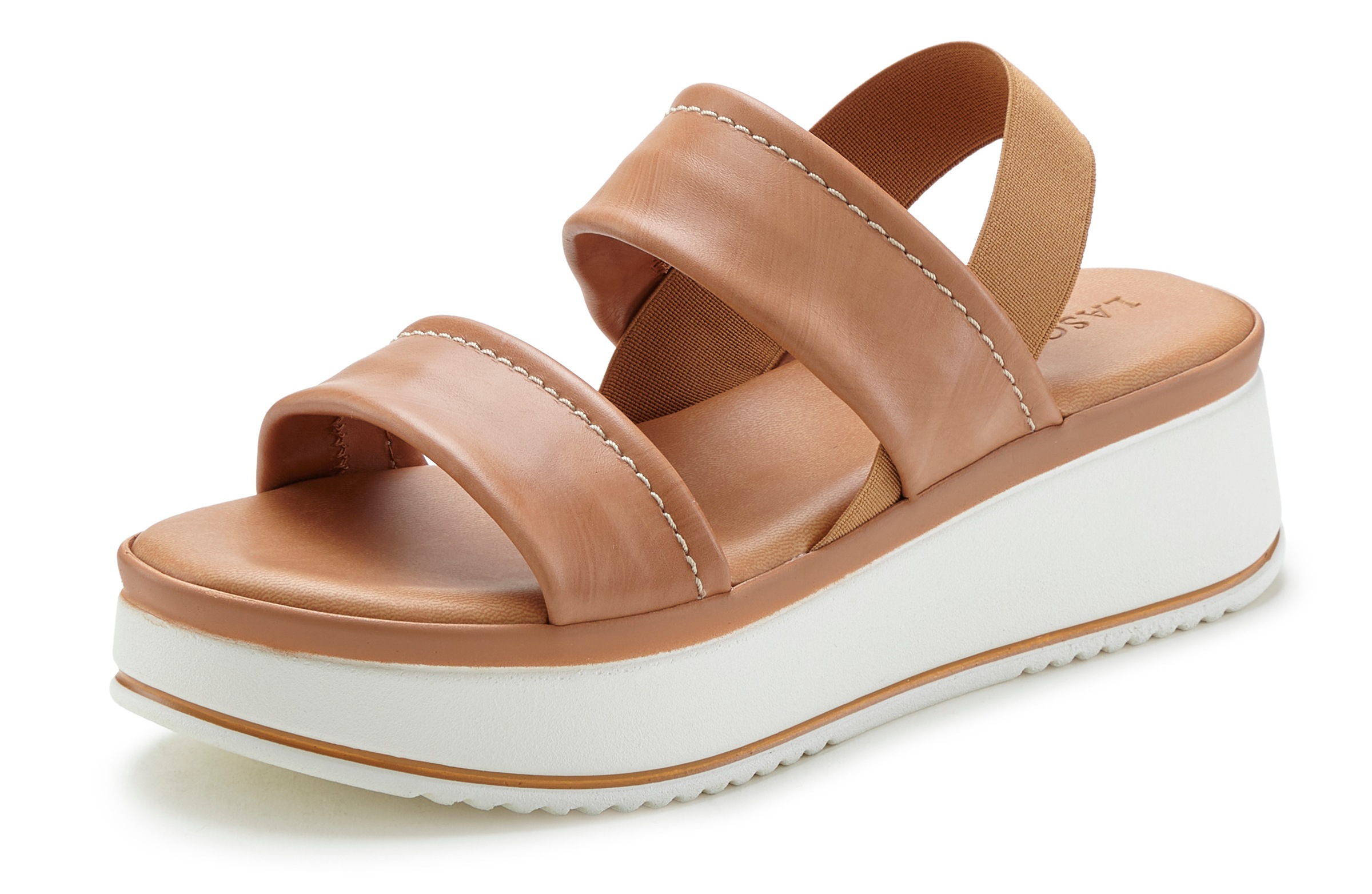 LASCANA Plateausandaletten "Sommerschuh, Sandale, Sandalette, offener Schuh günstig online kaufen