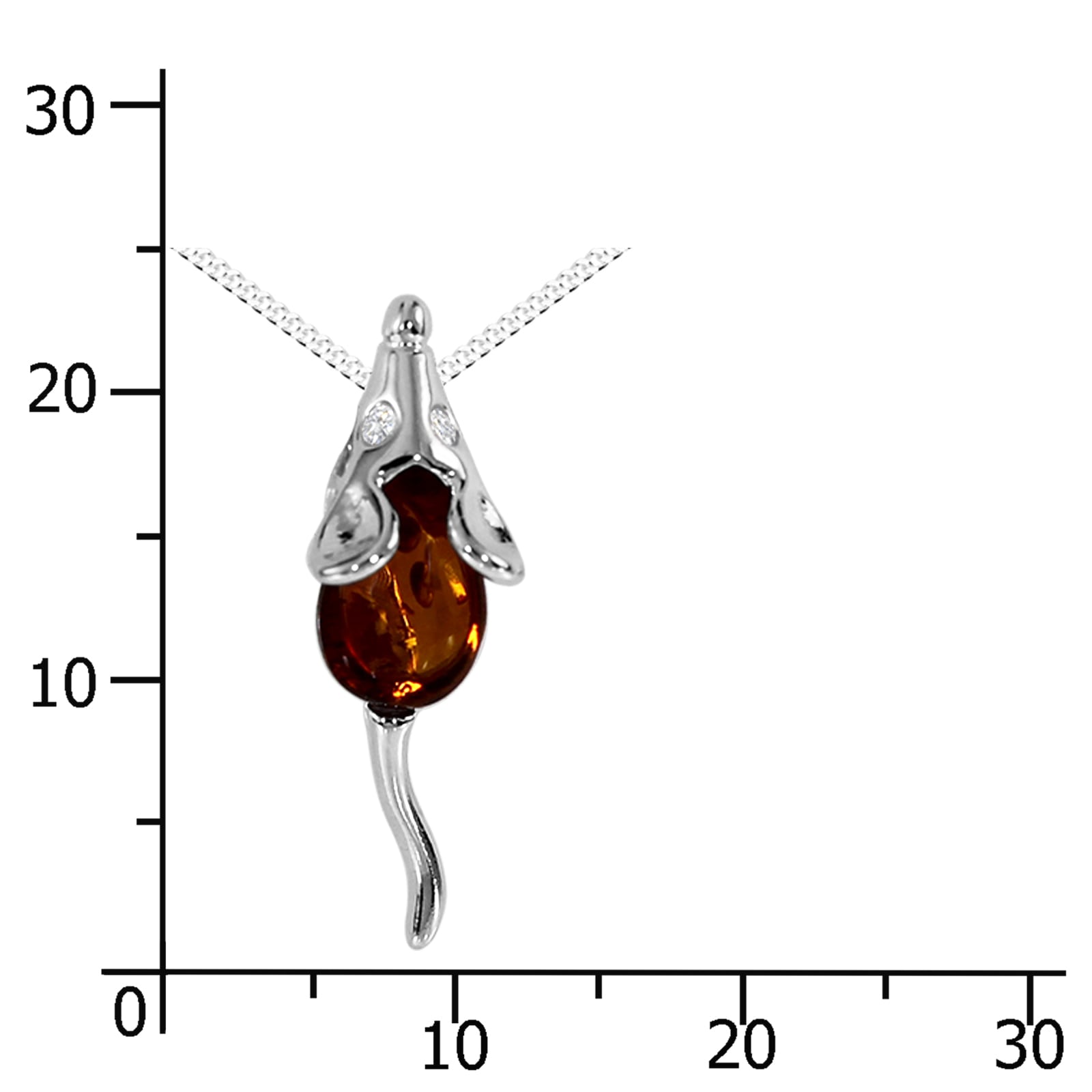 OSTSEE-SCHMUCK Kette mit Anhänger »- Gleiter-Maus - Silber 925/000 - Bernstein«