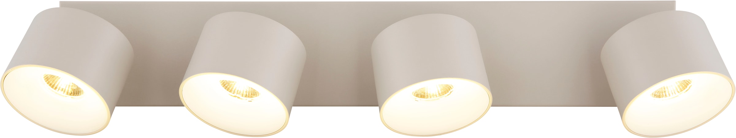 GLOBO LIGHTING LED Deckenspot »RAE« LED-Modul 1 Stk. Warmweiß LED Strahler Sand, Aluminium/Opal, dreh-/schwenkbar, LED 6W