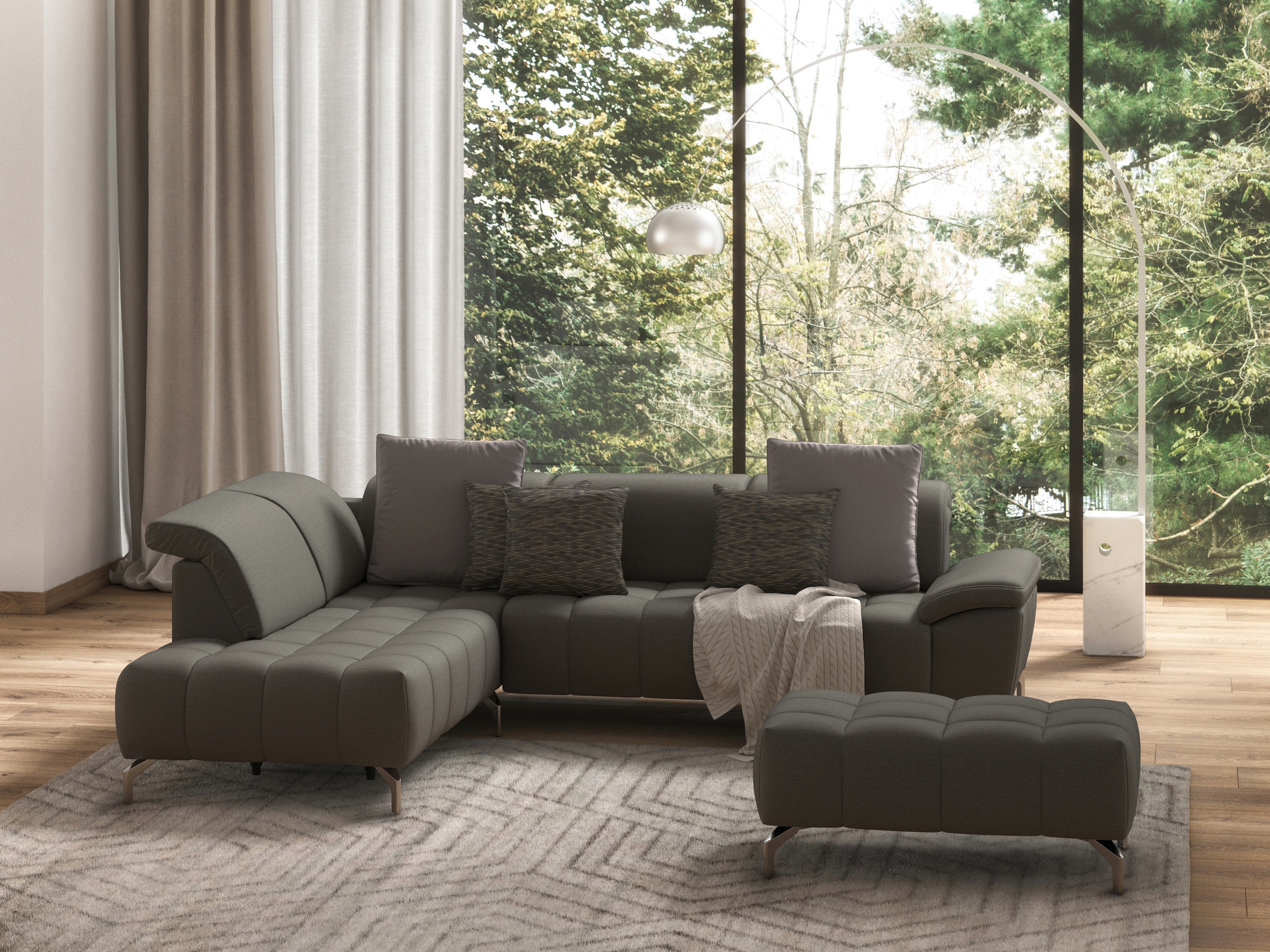 sit&more Hocker »Cool« mit silberfarbenen Füßen