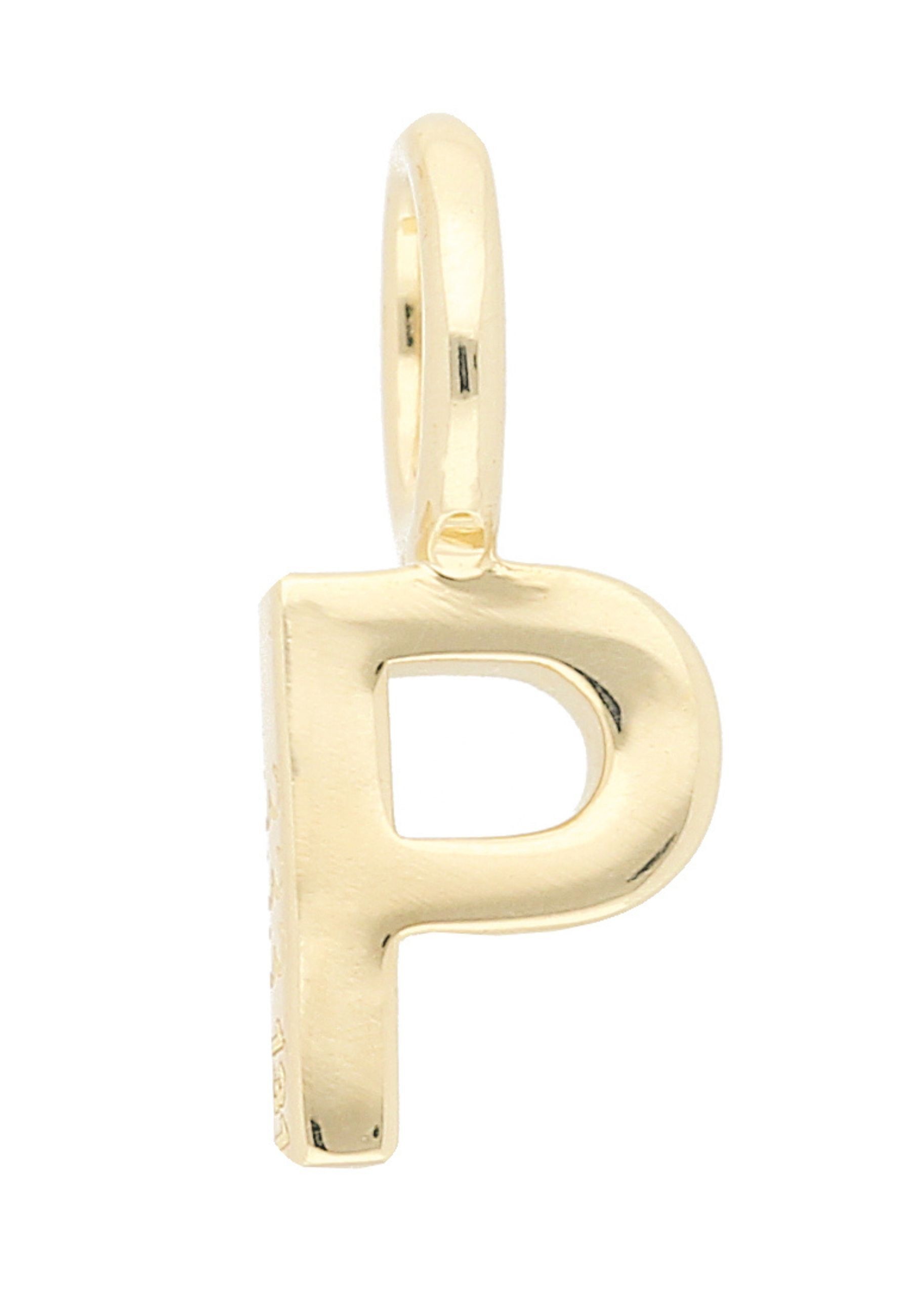 ADELIA ́S Damen Buchstabenanhänger "Damen & Herren 333 Gold Buchstabenanhänger P", Gelbgold 333 Gold, gold, Gelbgold 333, Gold, Schmuckanhänger, für
