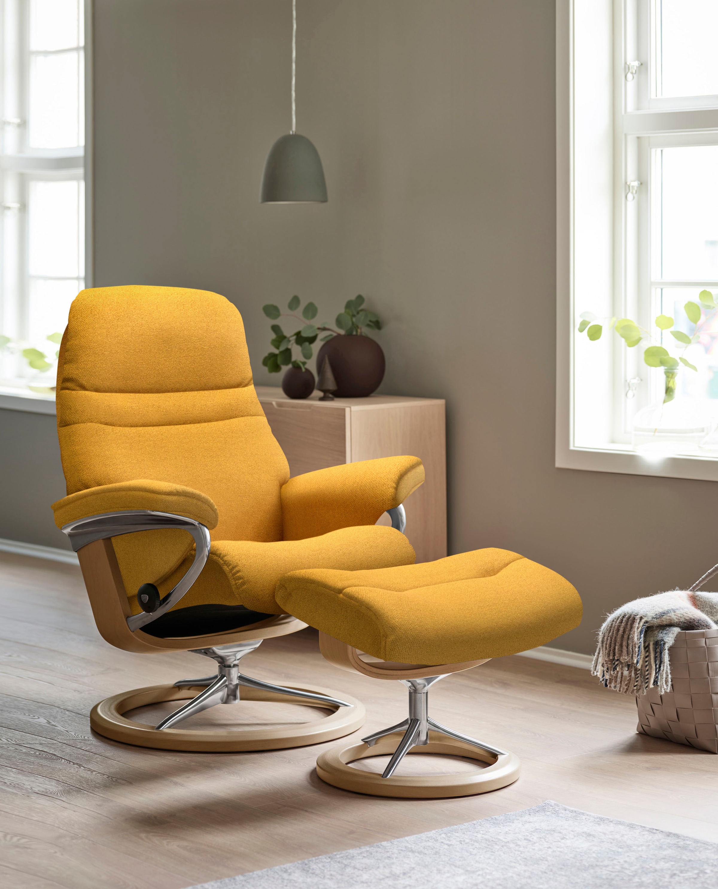 Stressless Relaxsessel "Sunrise", mit Signature Base, Größe M, Gestell Eich günstig online kaufen