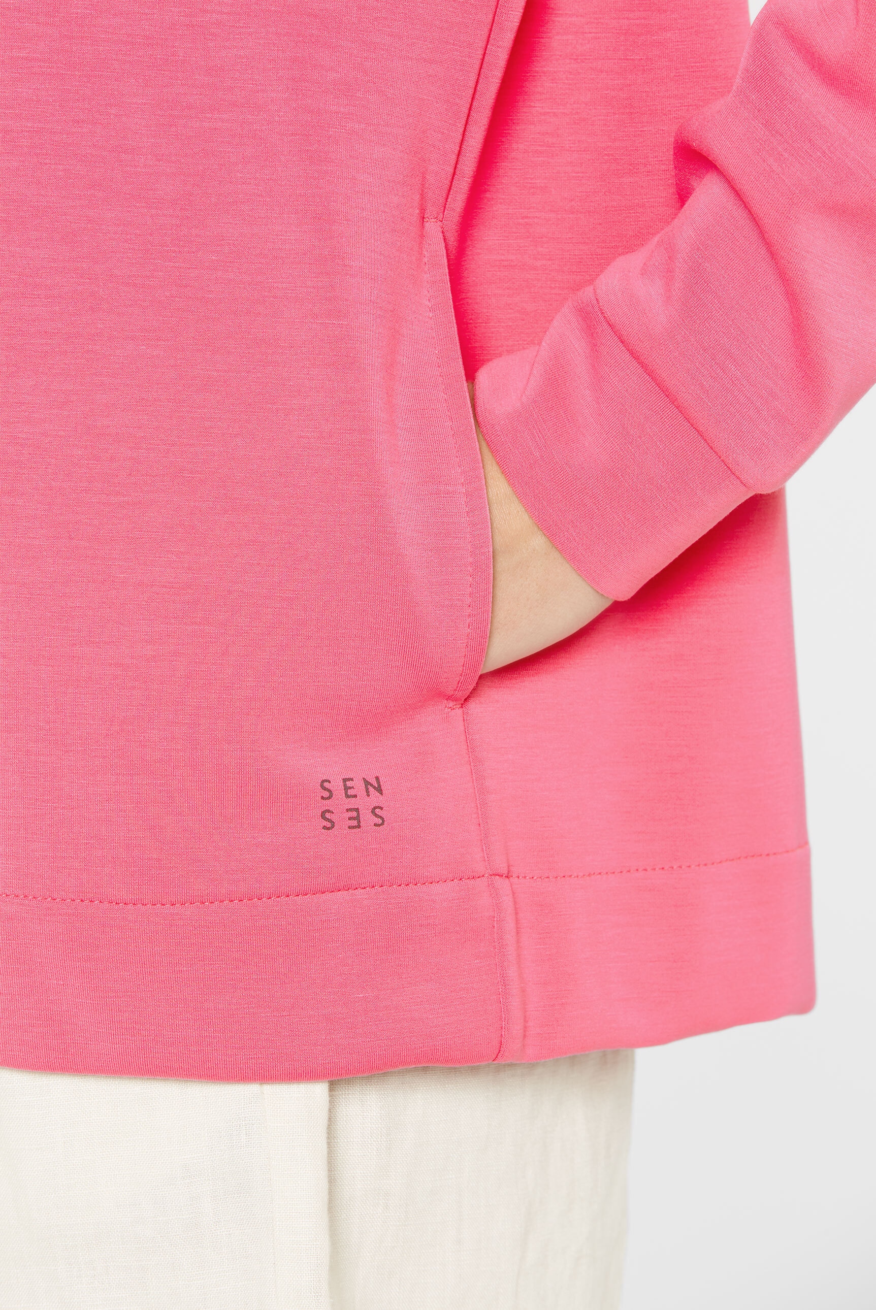 SENSES.THE LABEL Kapuzensweatjacke, mit Baumwolle