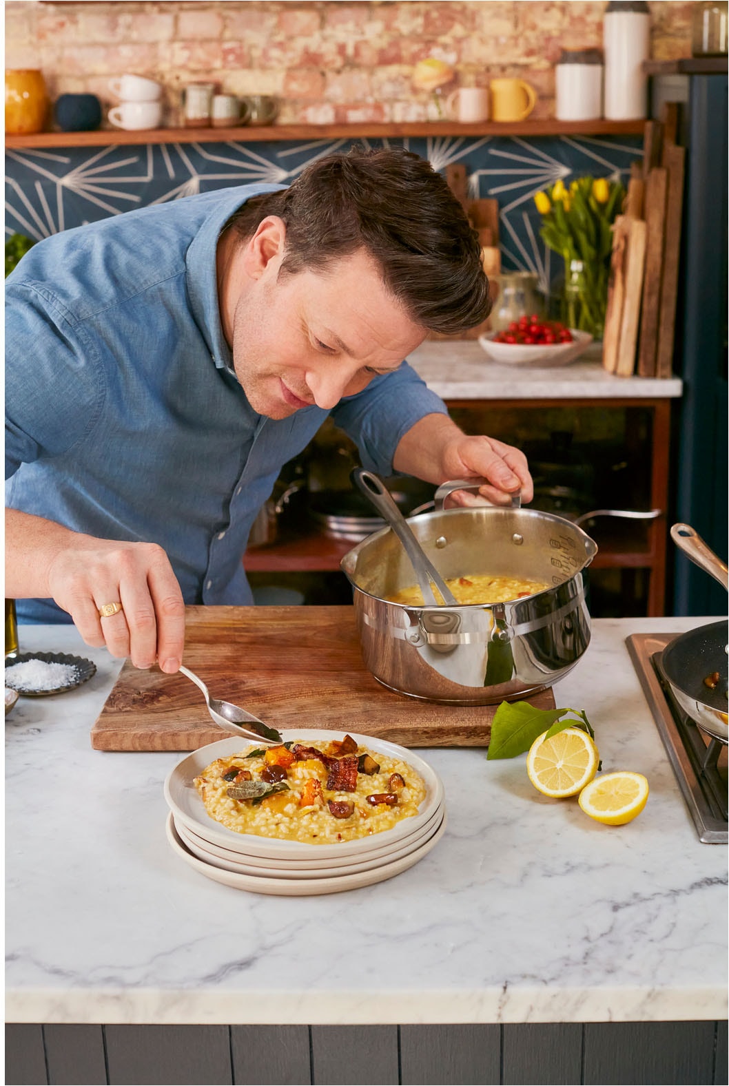 Tefal Bratpfanne »Jamie Oliver Cook Smart, Pfanne Induktion mit Antihaftversiegelung« Edelstahl 1 Stk. tlg. Thermo-Signal bei idealer Bratttemperatur, für alle Herdarten geeignet
