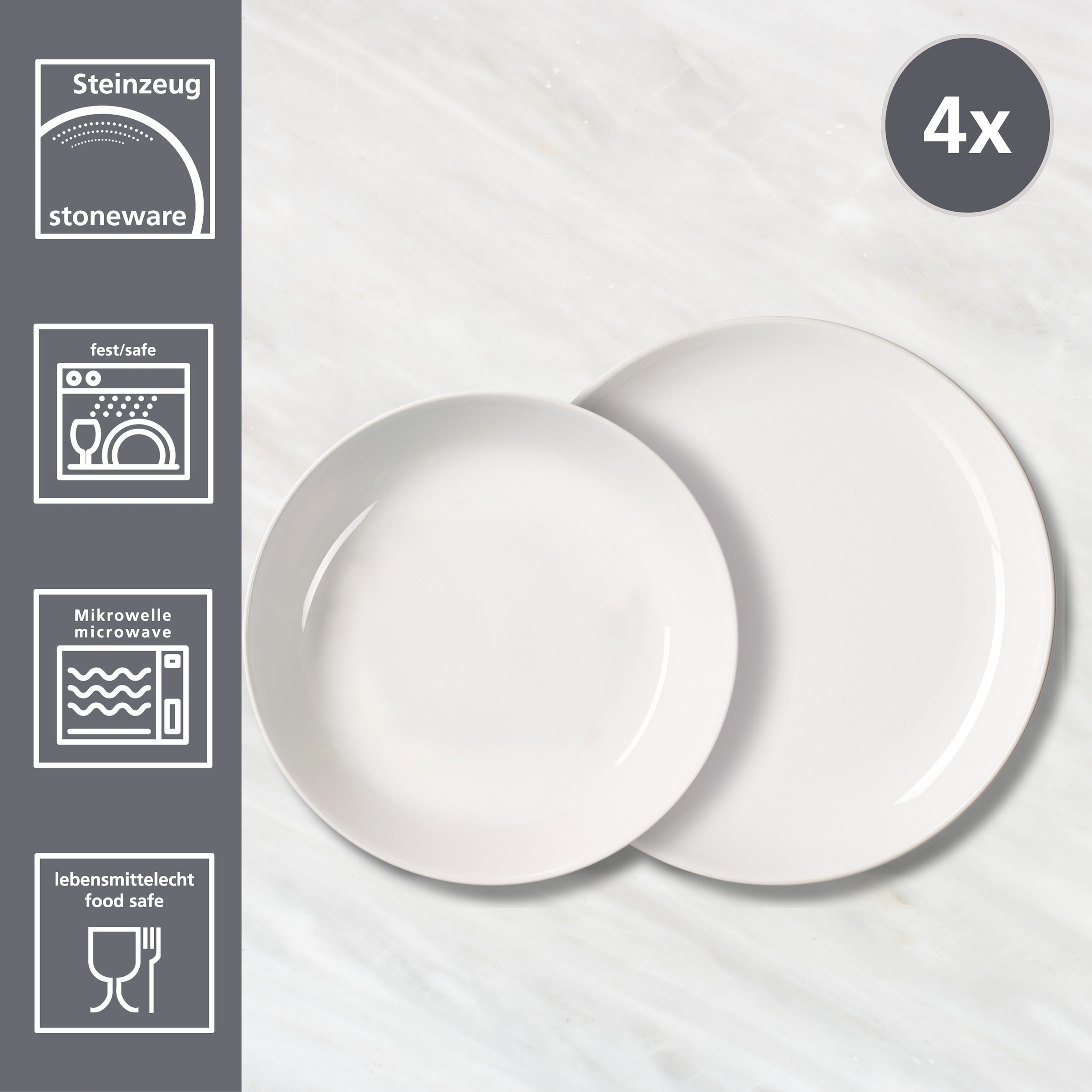 Ritzenhoff & Breker Tafelservice »Volos«, (Set, 8 tlg.), aus Steinzeug für 4 Personen
