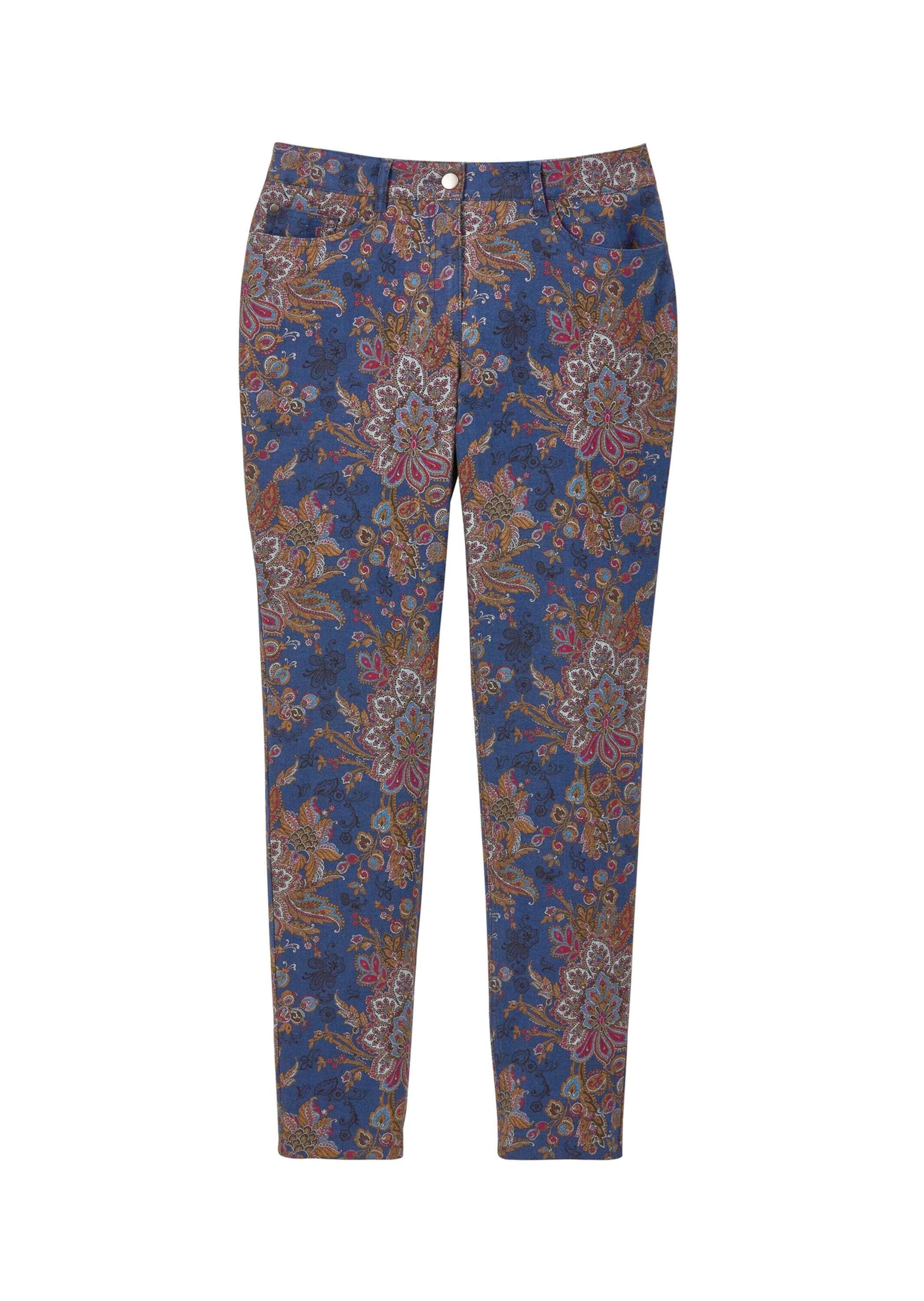 MADELEINE Regular-fit-Jeans "Jeans Schlanke Jeans mit Paisley-Print" günstig online kaufen