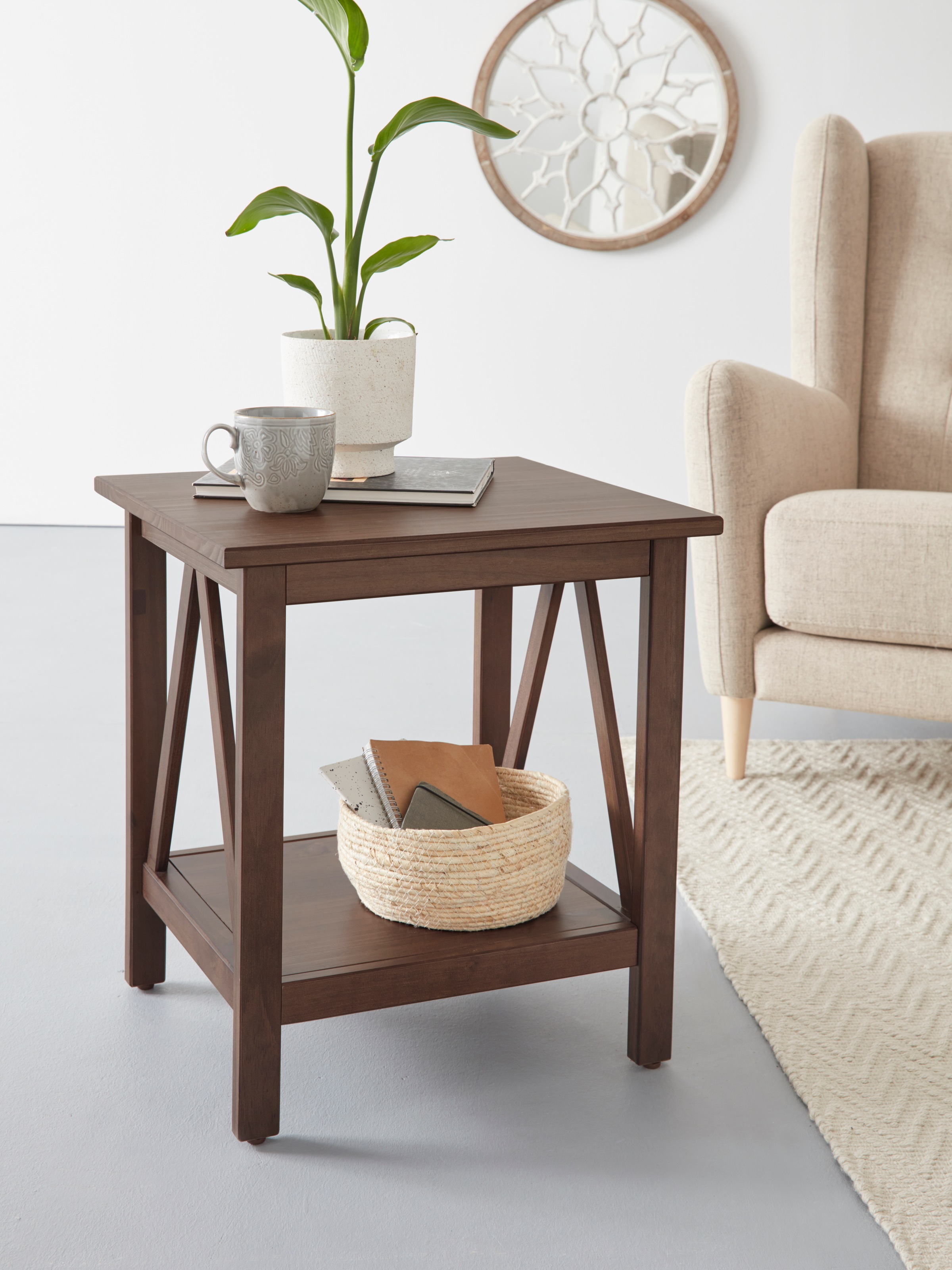 OTTO home "Fonville" 1 Stk. tlg. Beistelltisch aus Kiefernholz, Ablageboden günstig online kaufen