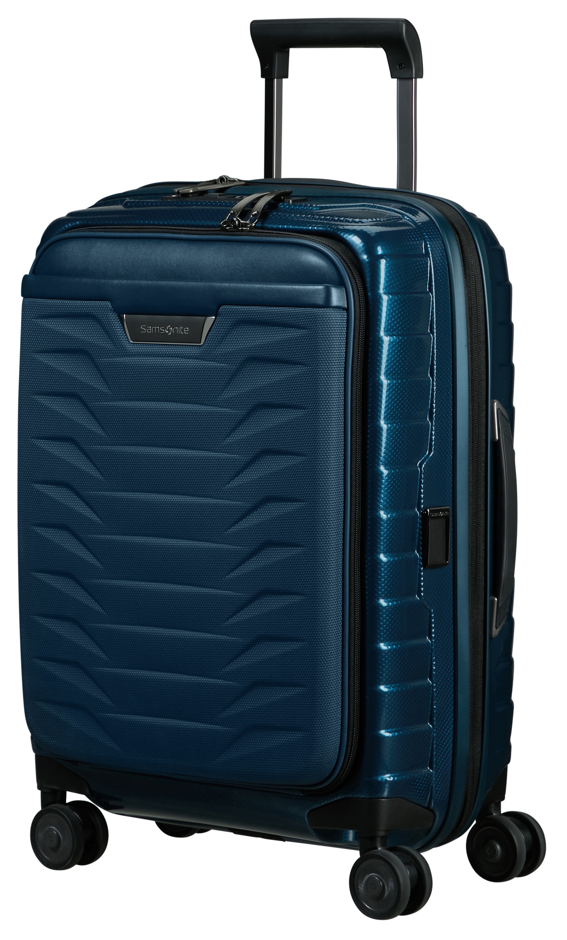 Samsonite Hartschalen-Trolley "PROXIS 55 EXP easy access", 4 St. Rollen, Handgepäck Hartschalenkoffer Volumenerweiterung