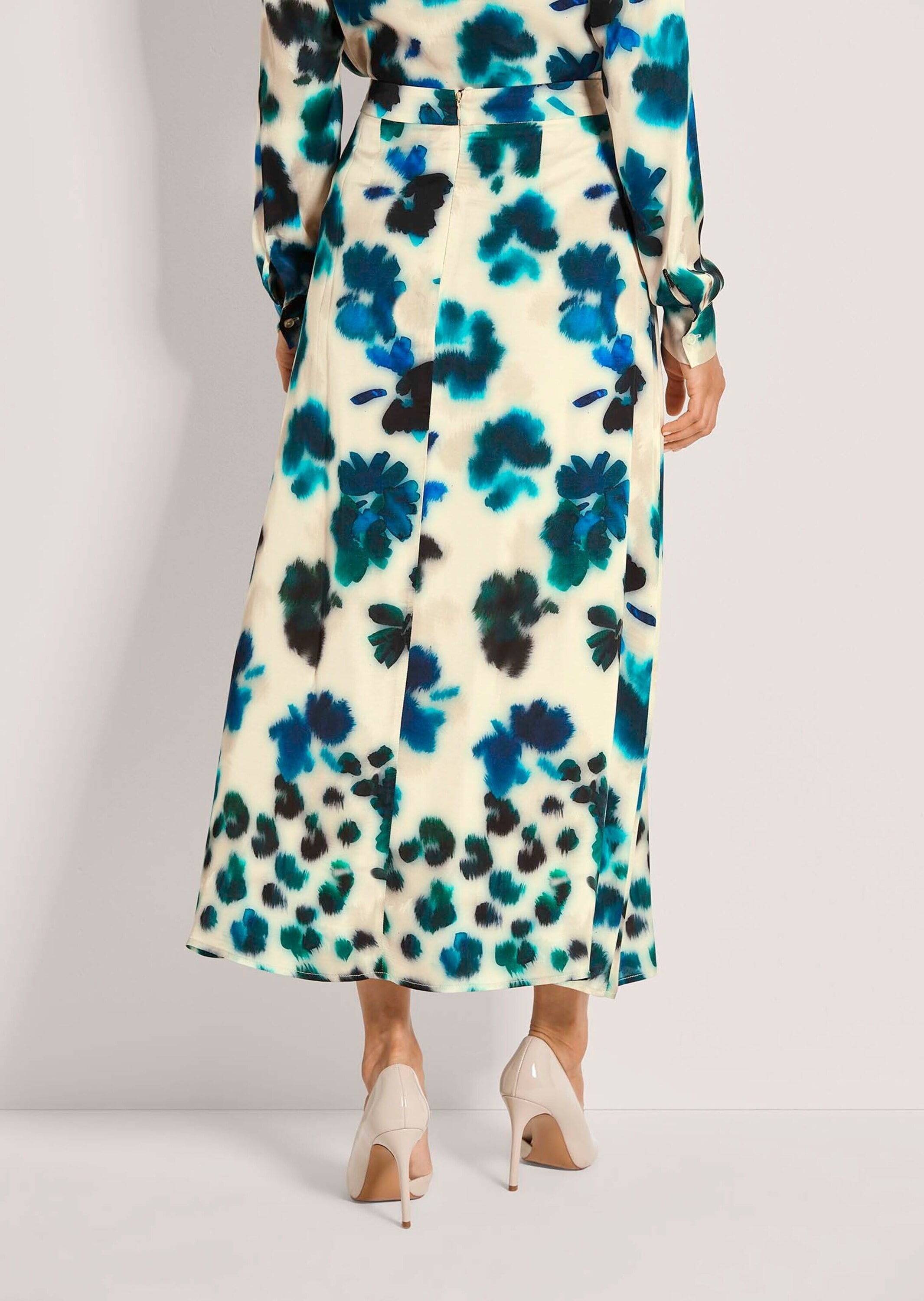 MADELEINE Midirock »Midirock Druckrock mit Aquarell-Blumenmuster«