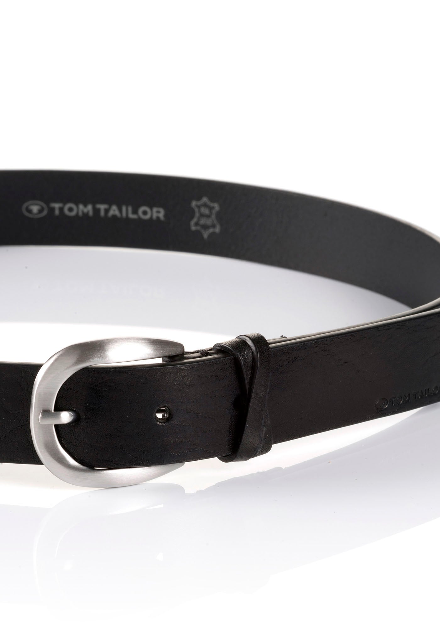 TOM TAILOR Ledergürtel »TTNANCY«, 3 cm breiter Damengürtel, modisch klassisch, reines Leder