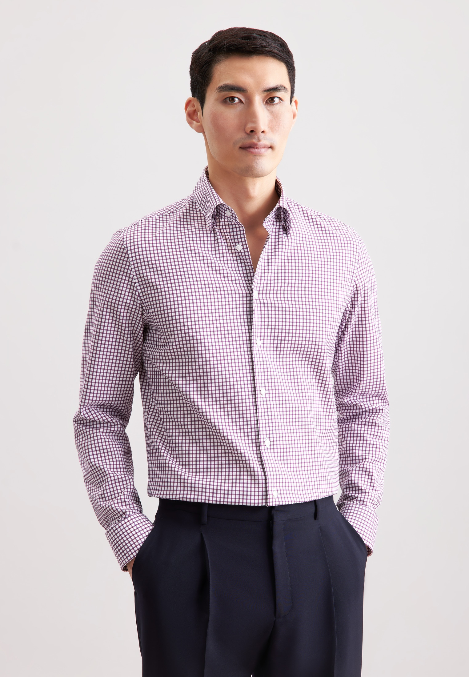 seidensticker Businesshemd "Schwarze Rose", Slim 1/1 Covered-Button-Down-Kr günstig online kaufen