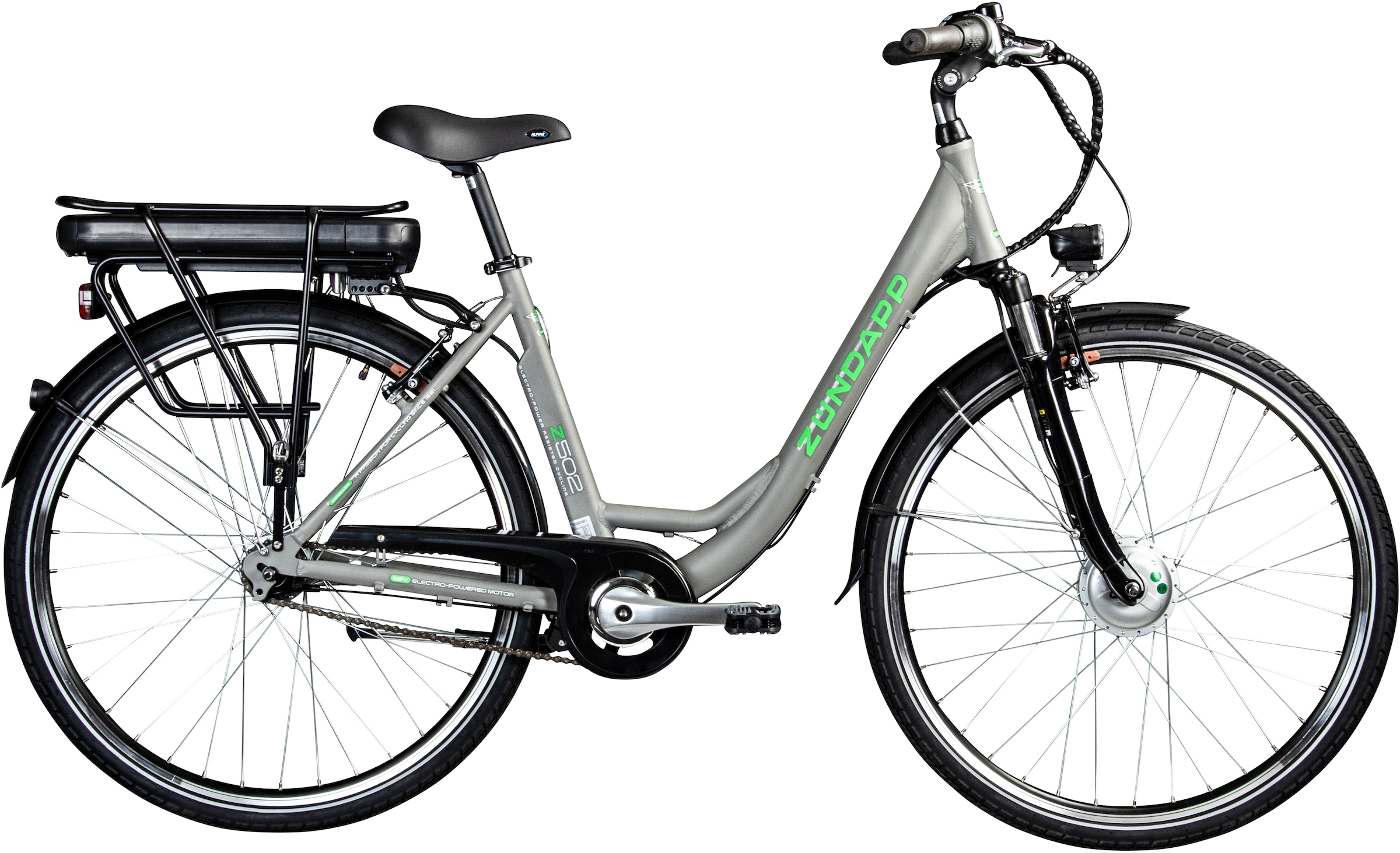 Zündapp E-Bike »Z502«, 7 Gang, Frontmotor 240 W, Pedelec, Elektrofahrrad für Damen u. Herren, Cityrad