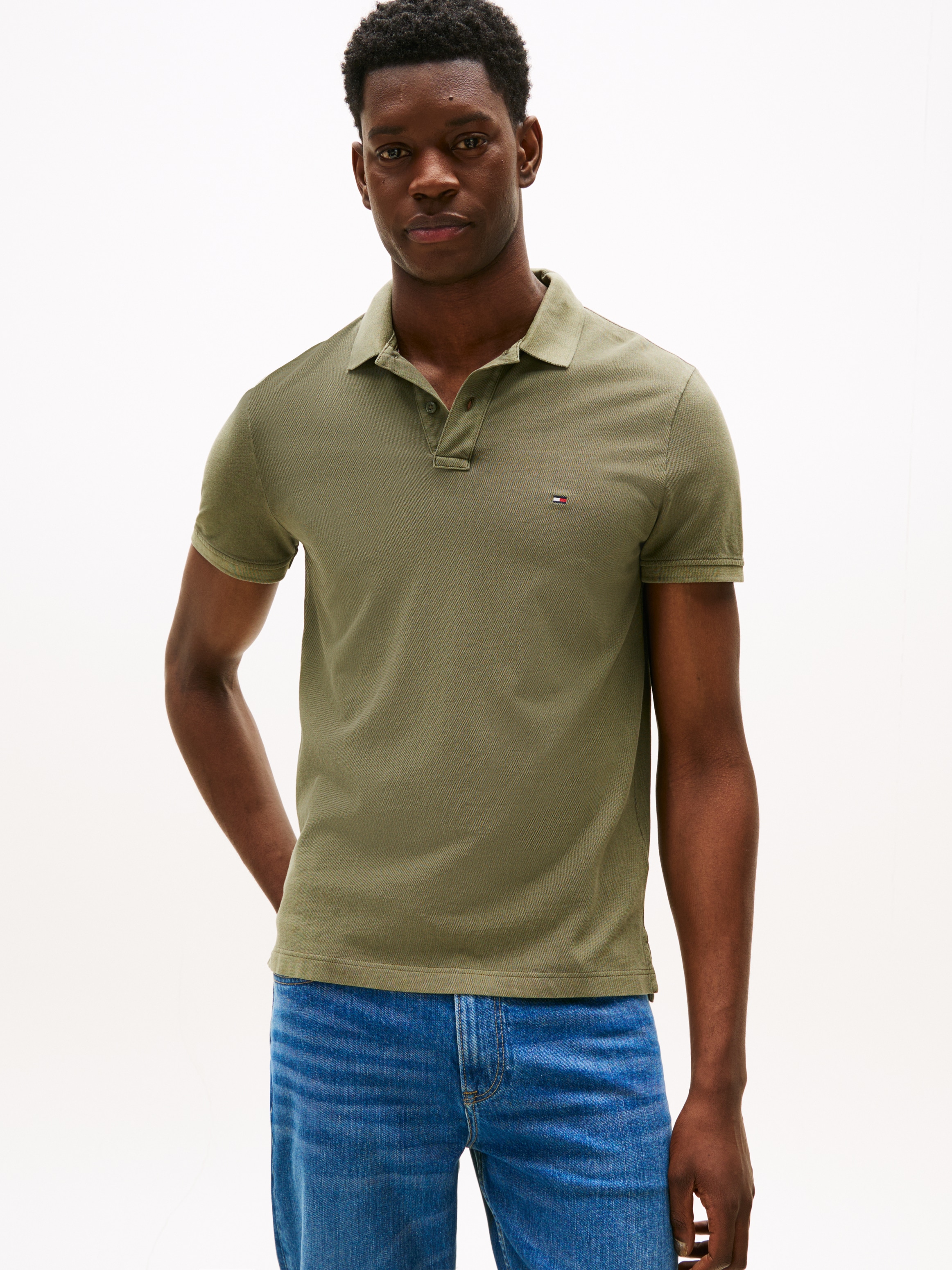 Tommy Hilfiger Poloshirt "GARMENT DYE REG POLO", leicht gewaschene Optik günstig online kaufen